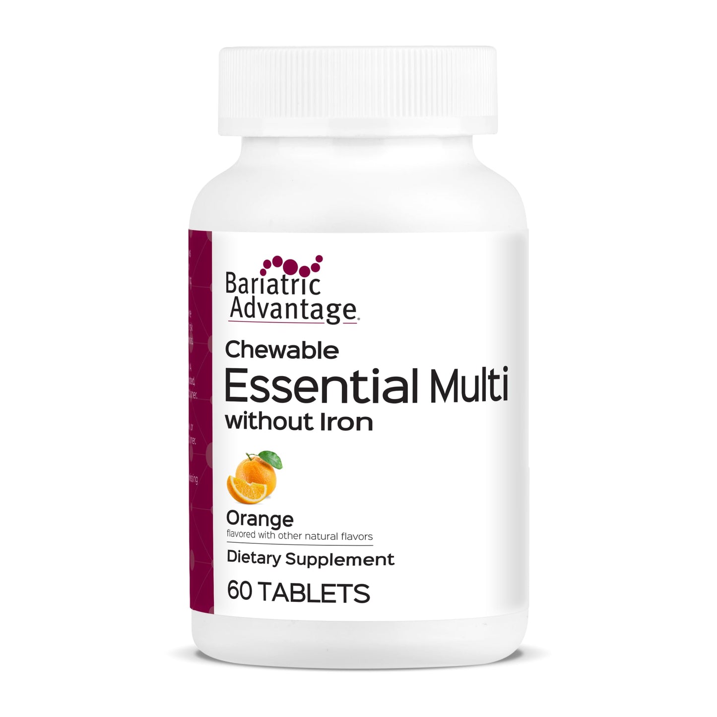 Bariatric Advantage Essential Multivitamin Without Iron - 200 DV of Key Nutrients, Trace Mineral Support - Multivitamins for Bariatric Patients - 60 Tablets