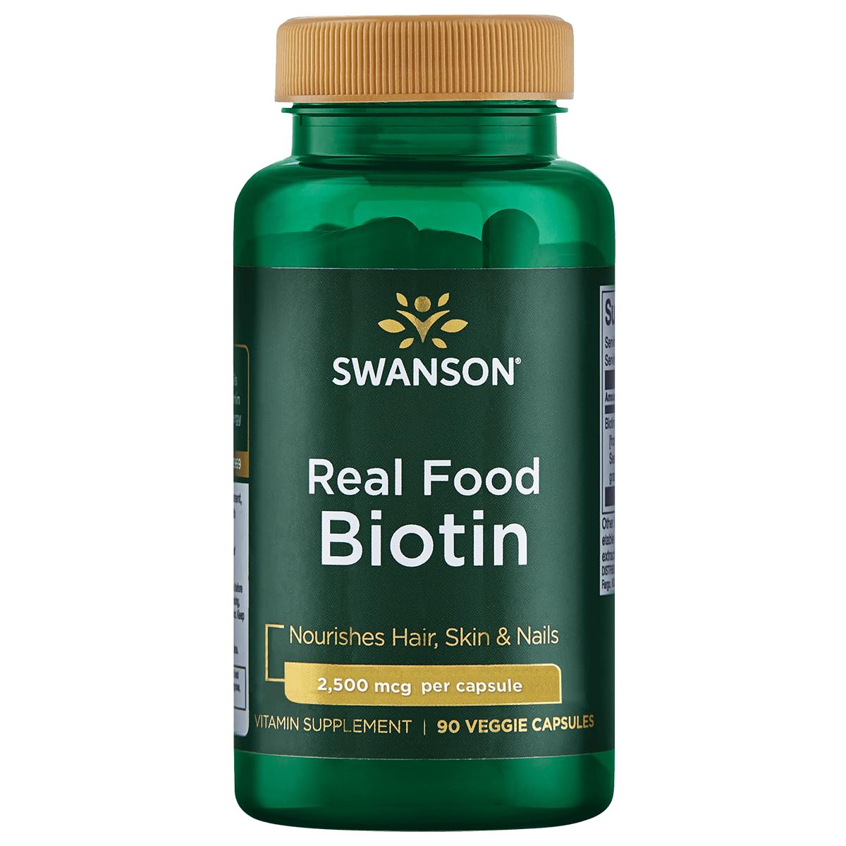 Swanson Biotin Vitamin B-7 Veggie Capsules 90 Count