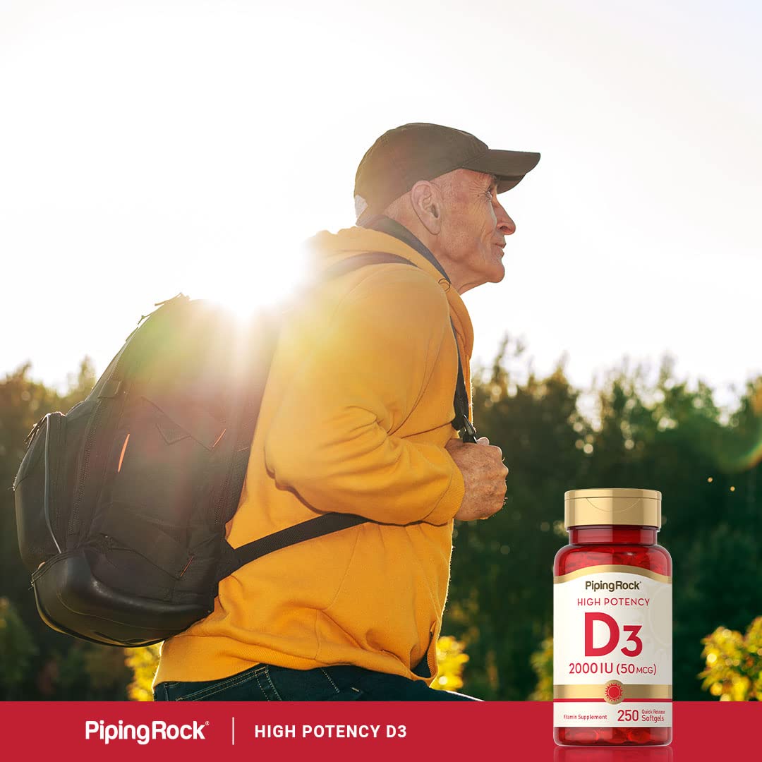 Piping Rock Vitamin D3 2000 IU Softgel 250 Count