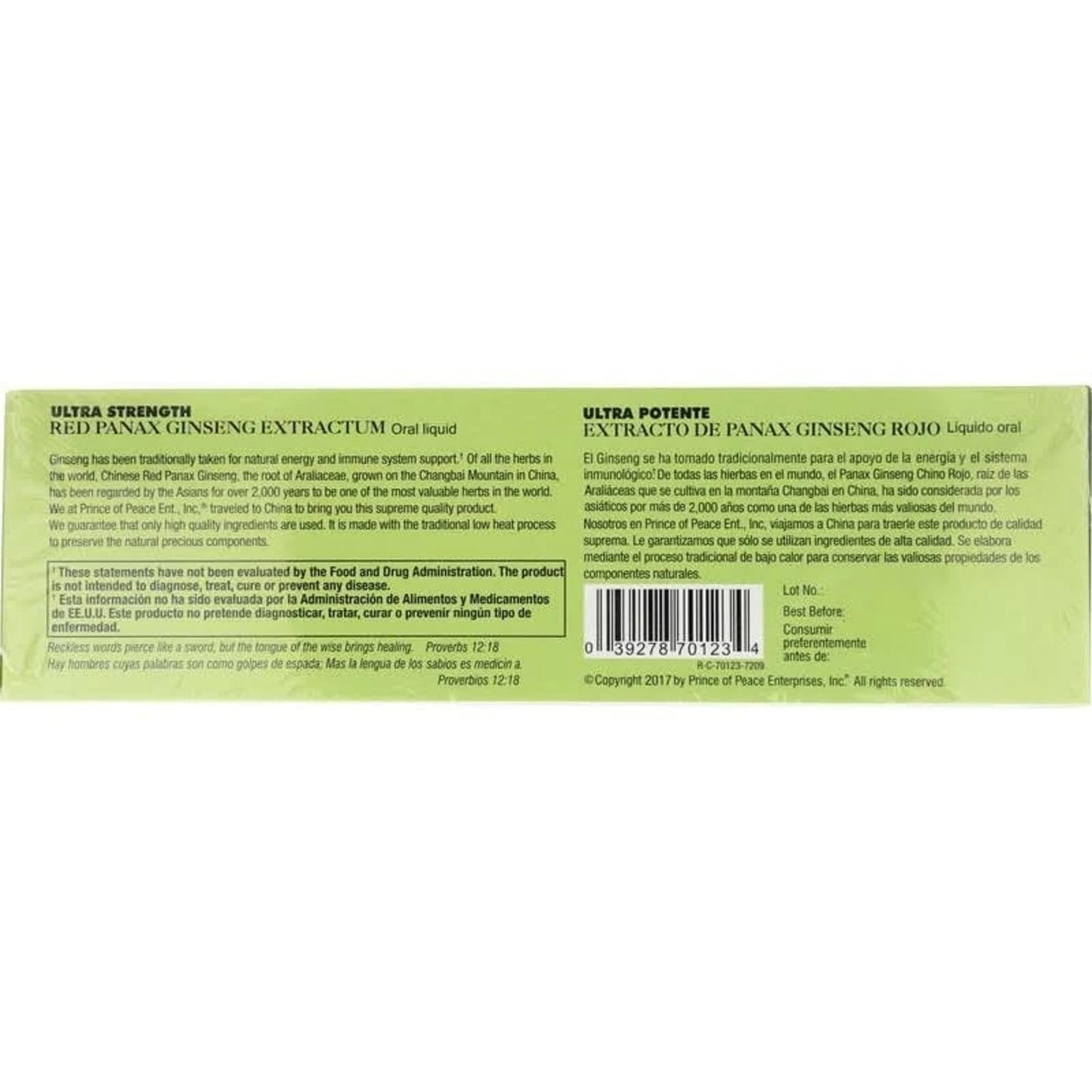 Prince Of Peace Red Panax Ginseng Extractum Ultra Strength Capsules, 40 Capsules