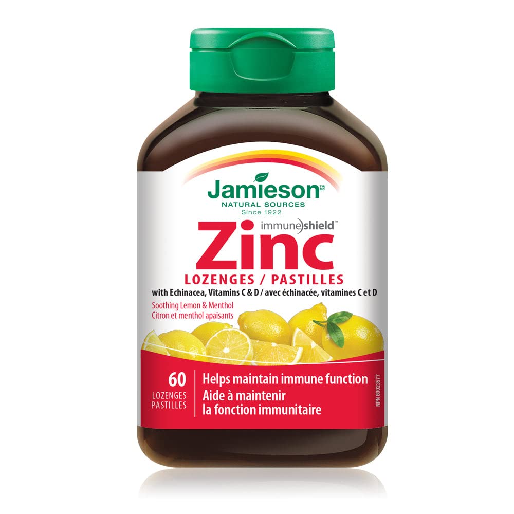 Jamieson Zinc Lozenges with Vitamin C, 60 Count
