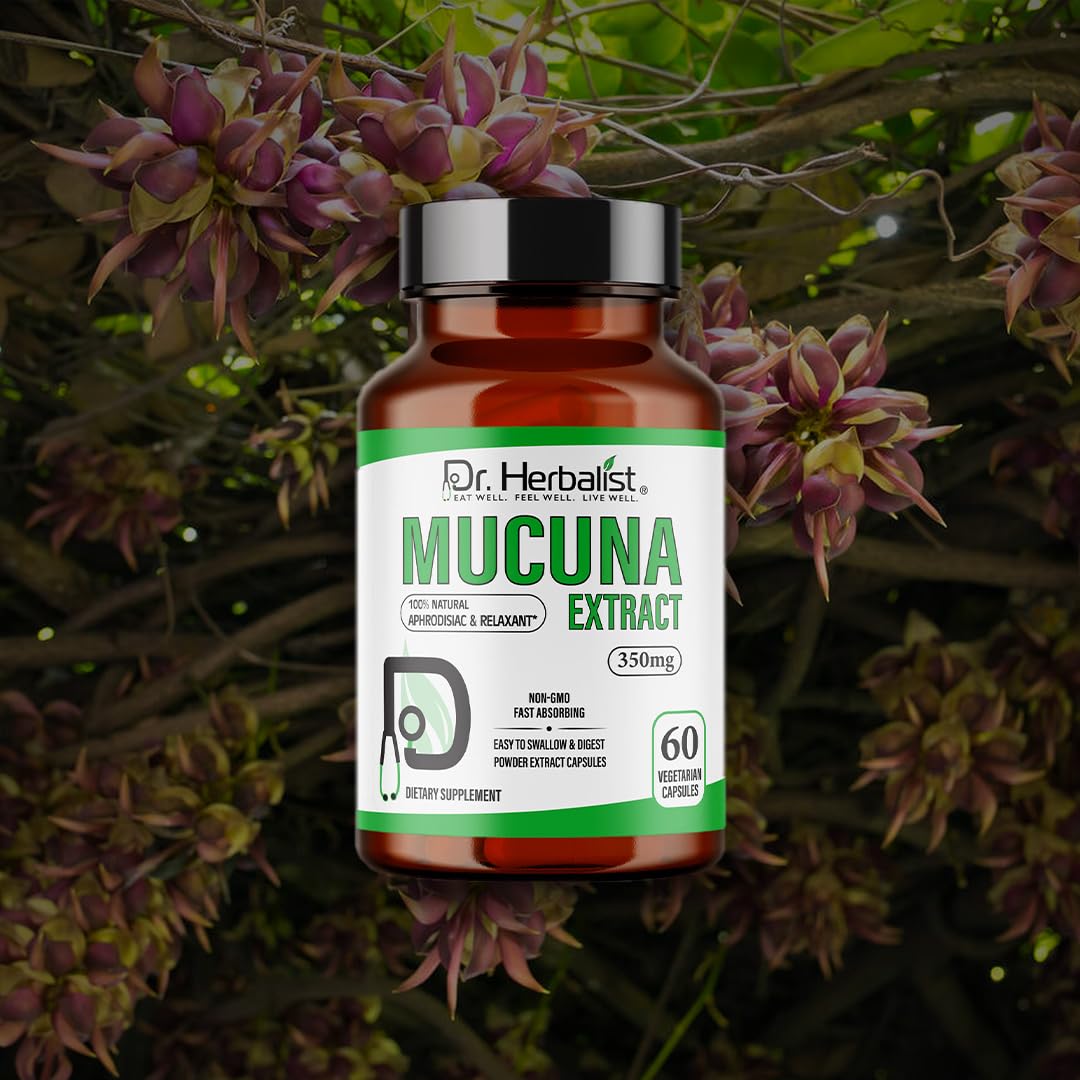 Dr. HERBALIST Mucuna Pruriens Extract 350mg Capsules 60 Count