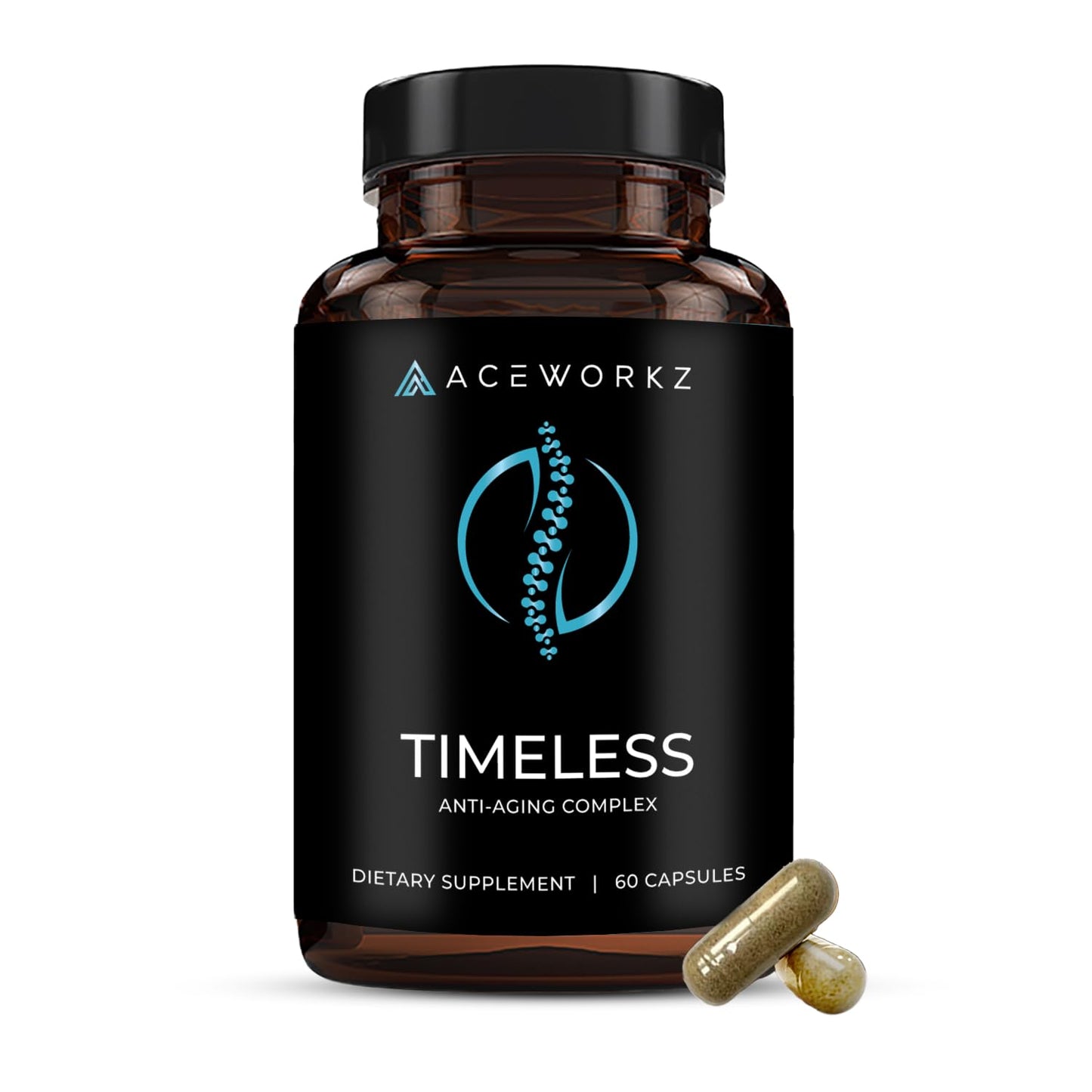 ACEWORKZ NAD+ Supplement with BioPerine for Enhanced Absorption, 60 Capsules