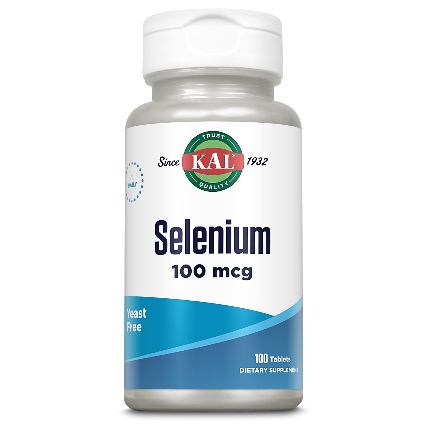 KAL Selenium 100 mcg Yeast Free, 100 Tablets