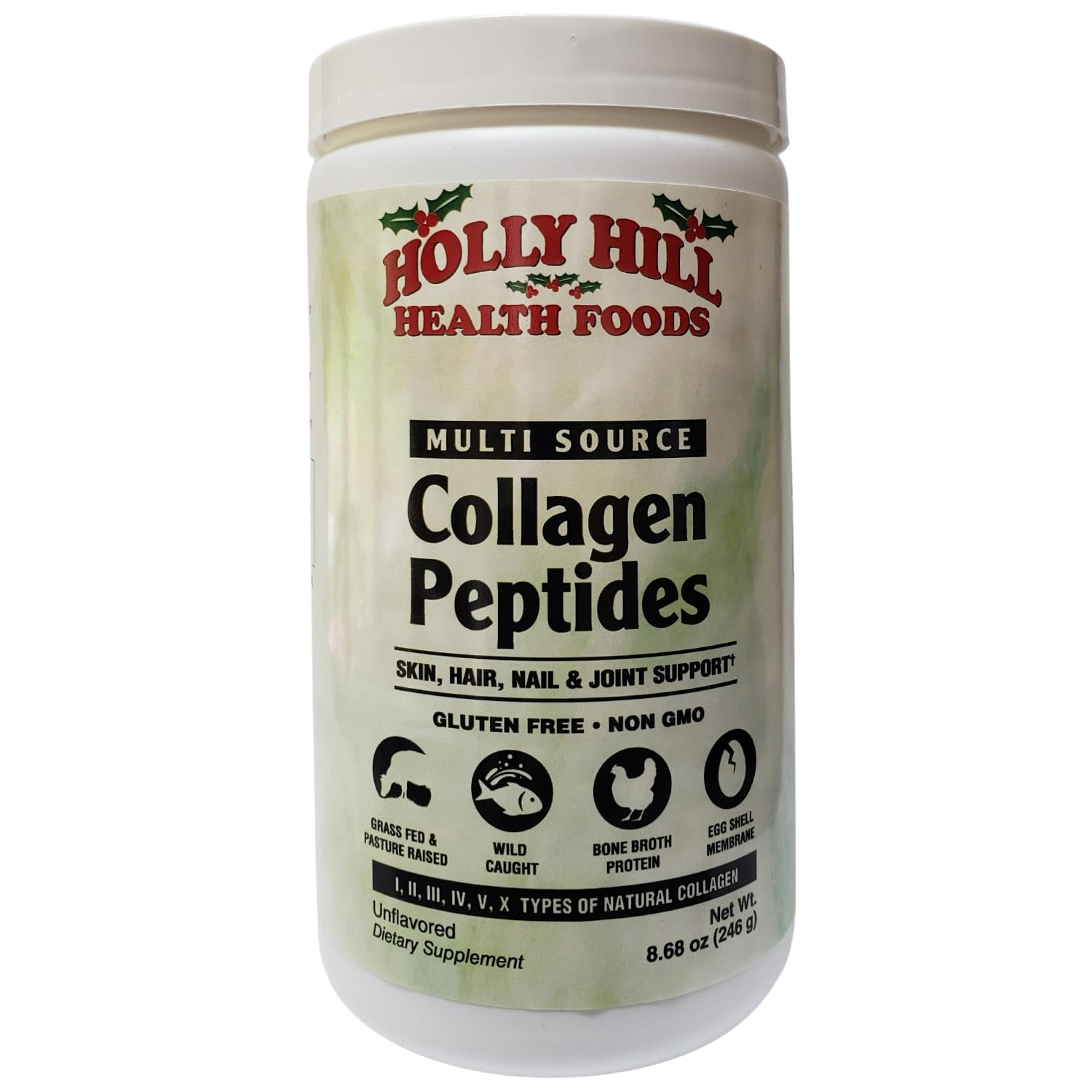 Holly Hill Health Foods Multi-Source Collagen Peptides Powder, 8.68 Ounces