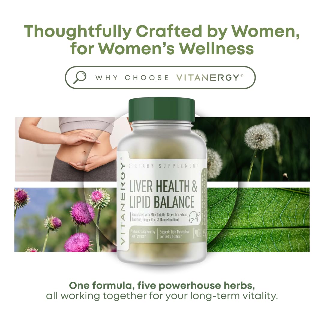 Vitanergy Liver Health & Lipid Balance Capsules, 90 Count