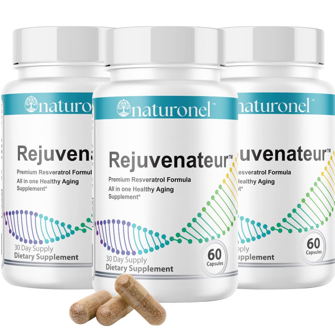 Naturonel Rejuvenateur Premium Resveratrol Complex with Japanese Knotweed Extract Trans-Resveratrol Capsules 60 Count