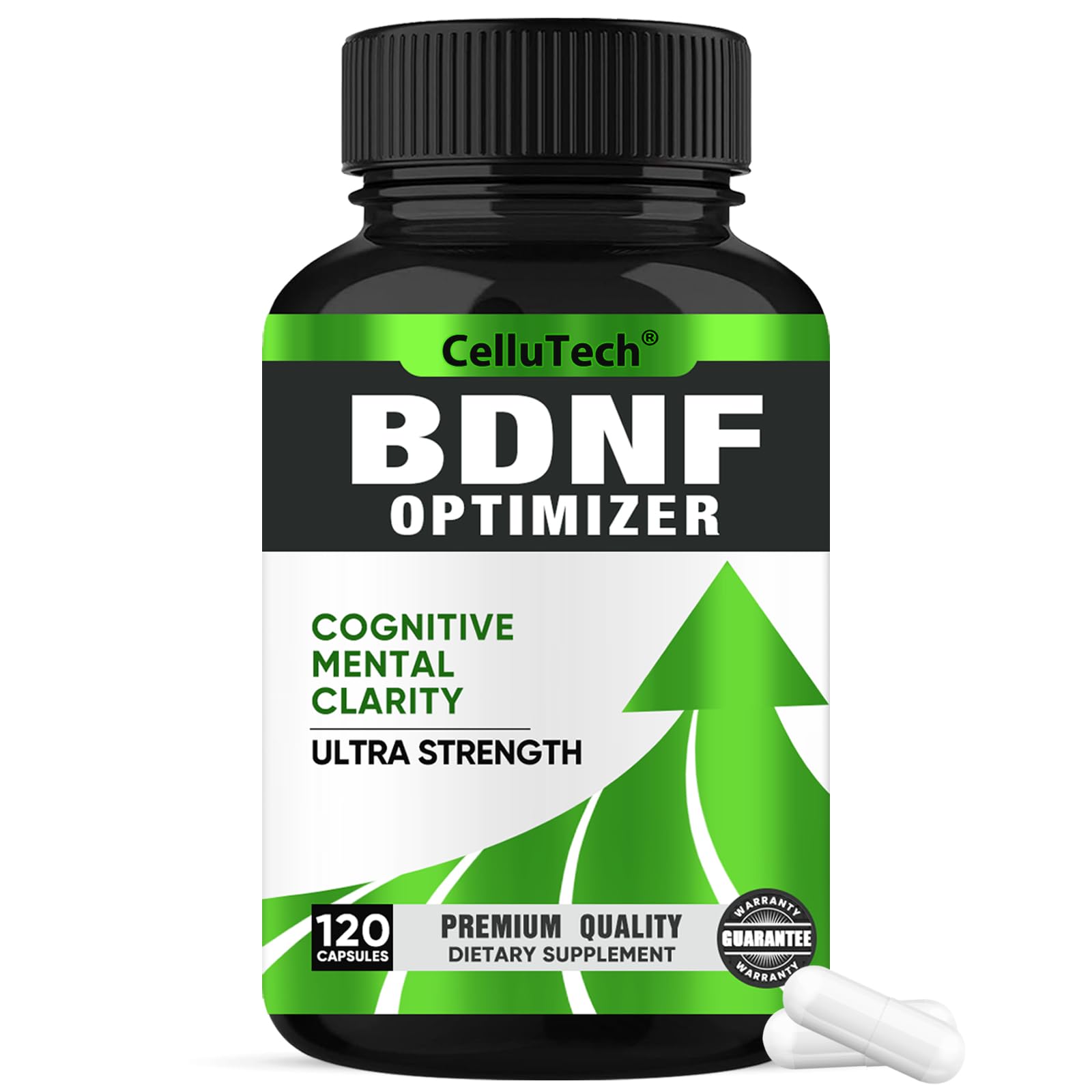 CelluTech Nootropic Brain Supplement for Memory & Focus Support – Advanced Cognitive Formula for Mental Clarity & Mood Balance with Bacopa Monnieri, Lion's Mane, Alpha GPC & Omega-3, 120 Capsules