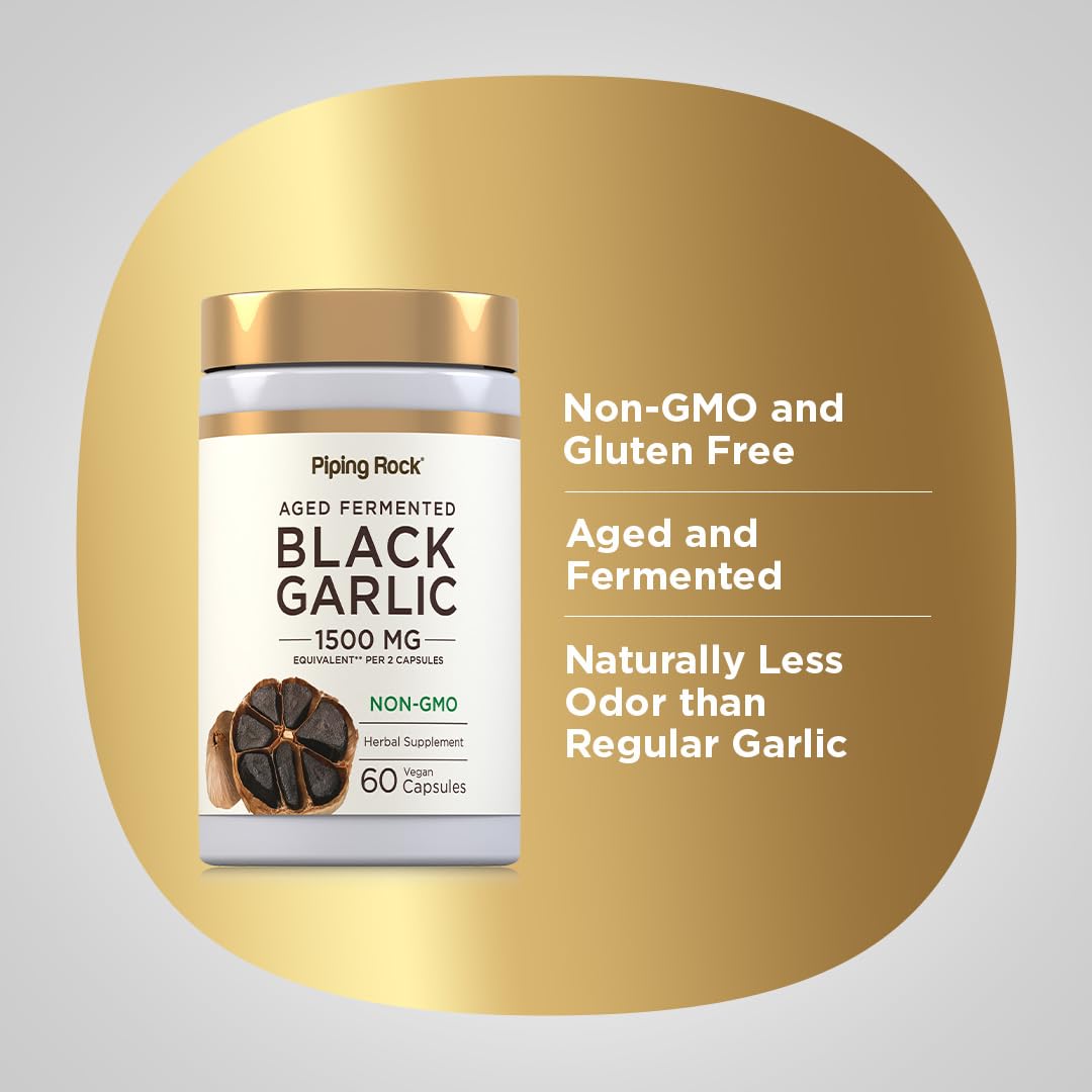 Piping Rock Black Garlic Supplement Capsule 60 Count