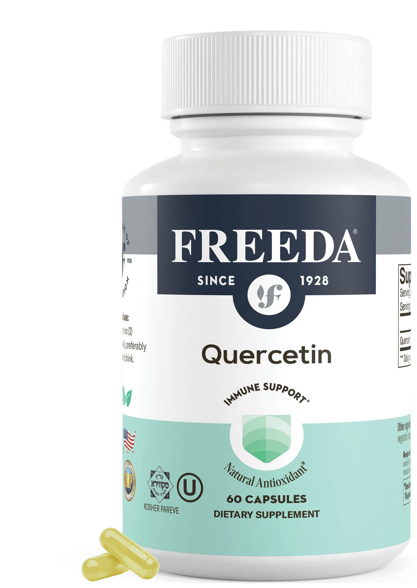 FREEDA Quercetin 500mg Capsule, 60 Count