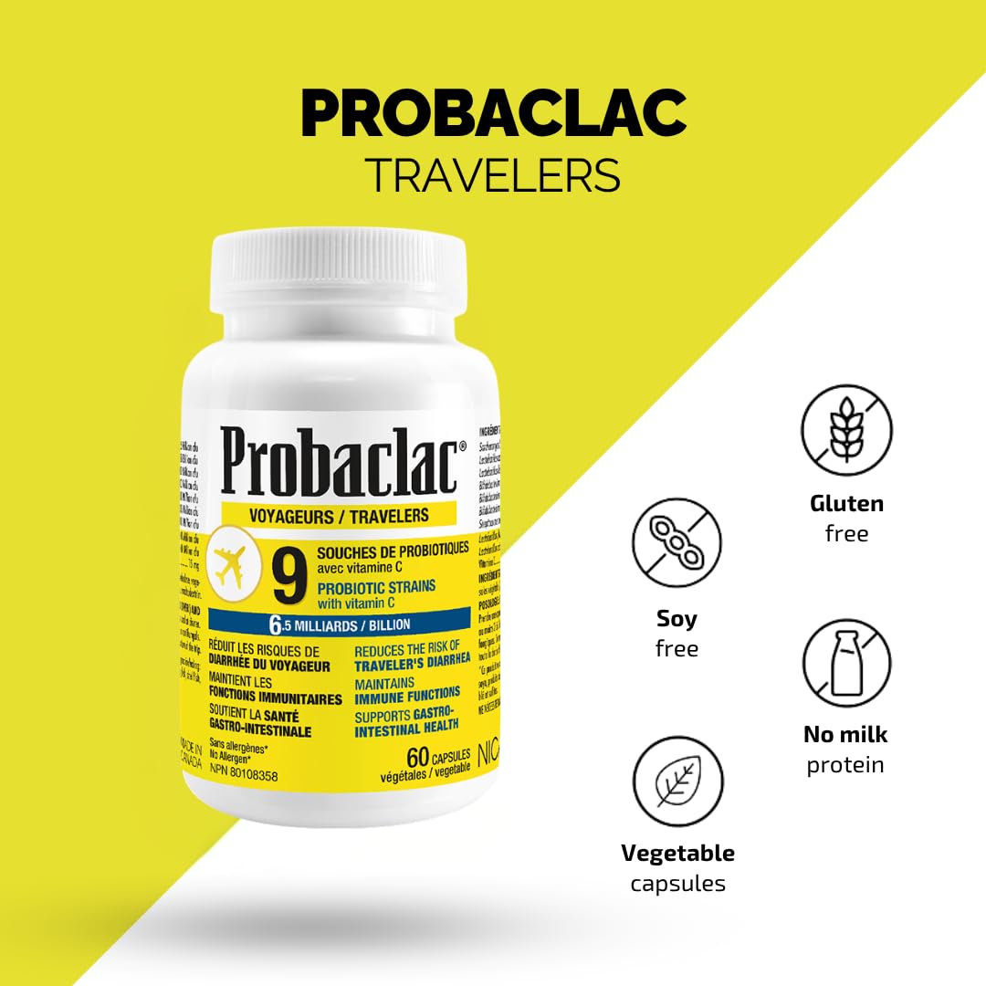 Probaclac Natural Travelers Probiotics Capsule 1 Count