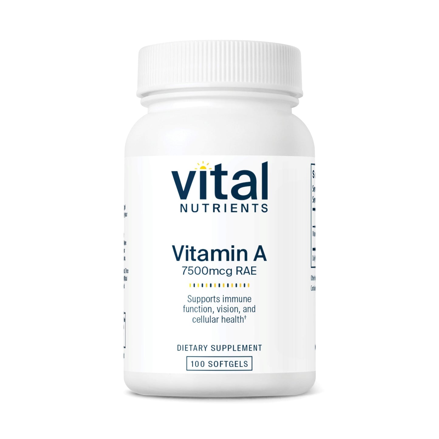 Vital Nutrients Vitamin A 7500mcg RAE 100 Capsules