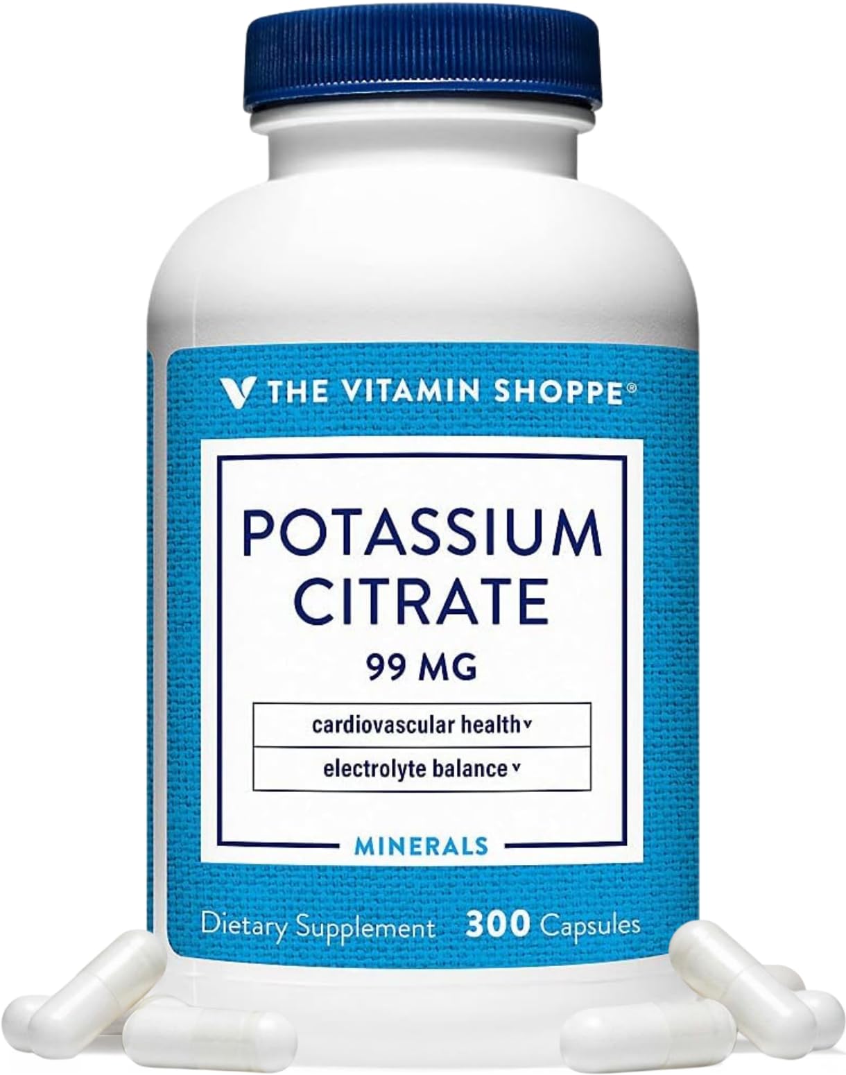 The Vitamin Shoppe Potassium Citrate 99mg Capsules, 300 Count