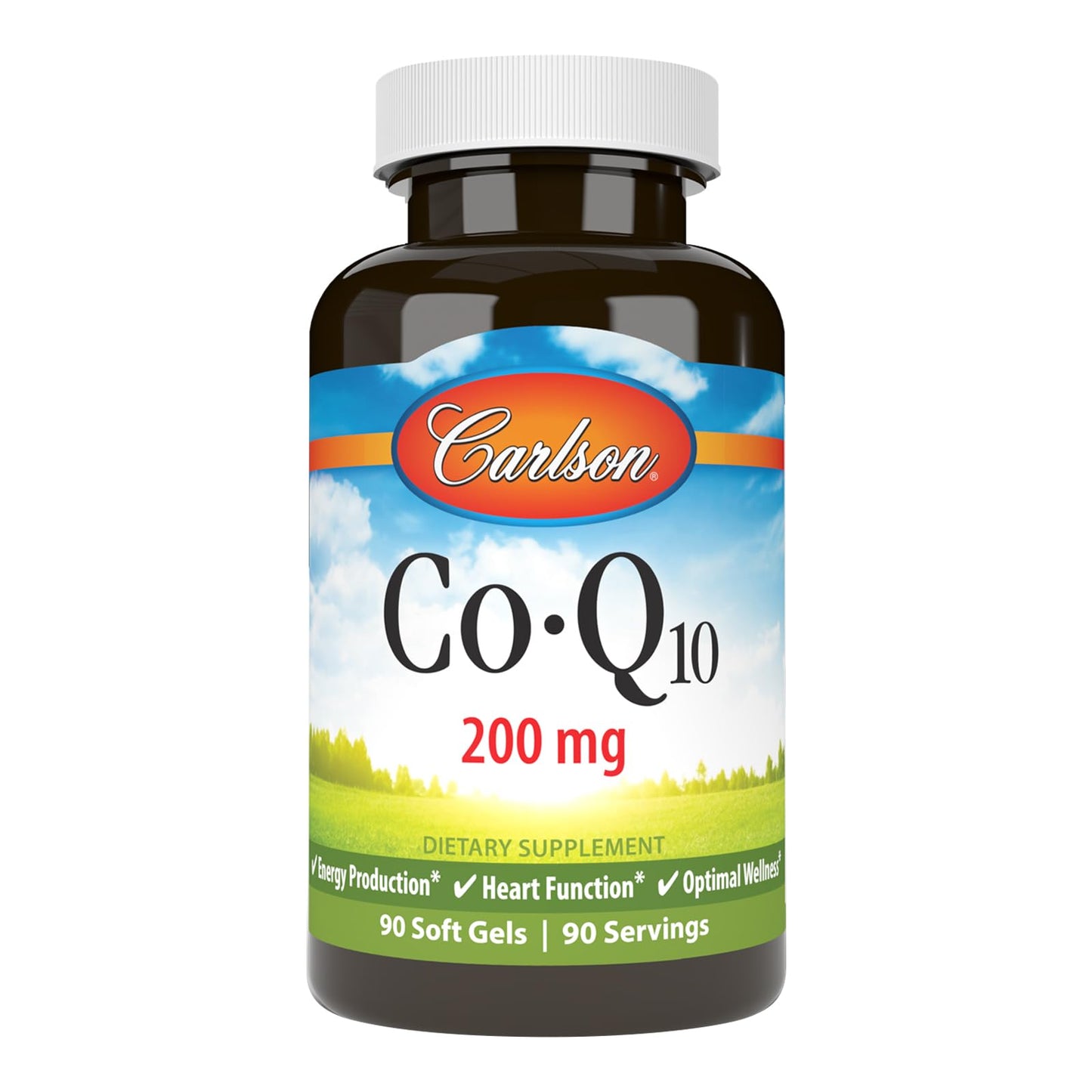 Carlson Co-Q10 Co-Enzyme Q10 200 mg Softgel, 90 Softgels