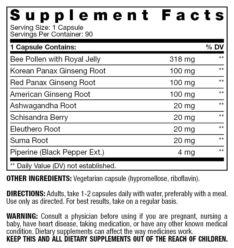 Fresh Start Ginseng Energy Plus Capsules 90 Count