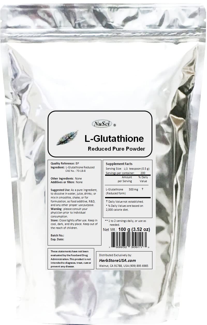 NuSci L-Glutathione Reduced Powder Granule Powder 3.5274 oz