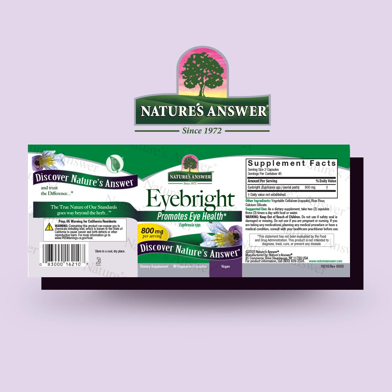 Nature's Answer Eyebright Herb Capsules 90 Count