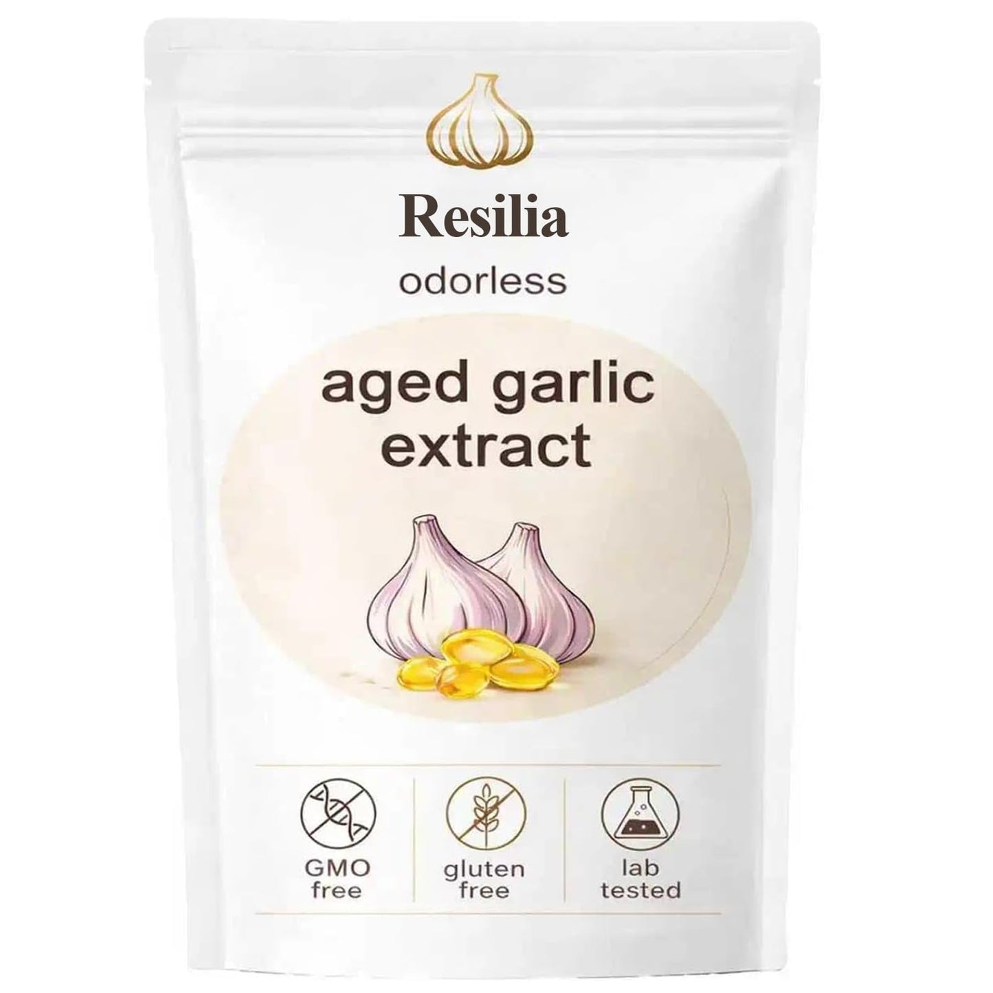 Ethris Resilia Aged Garlic Extract Capsules, 240 Count