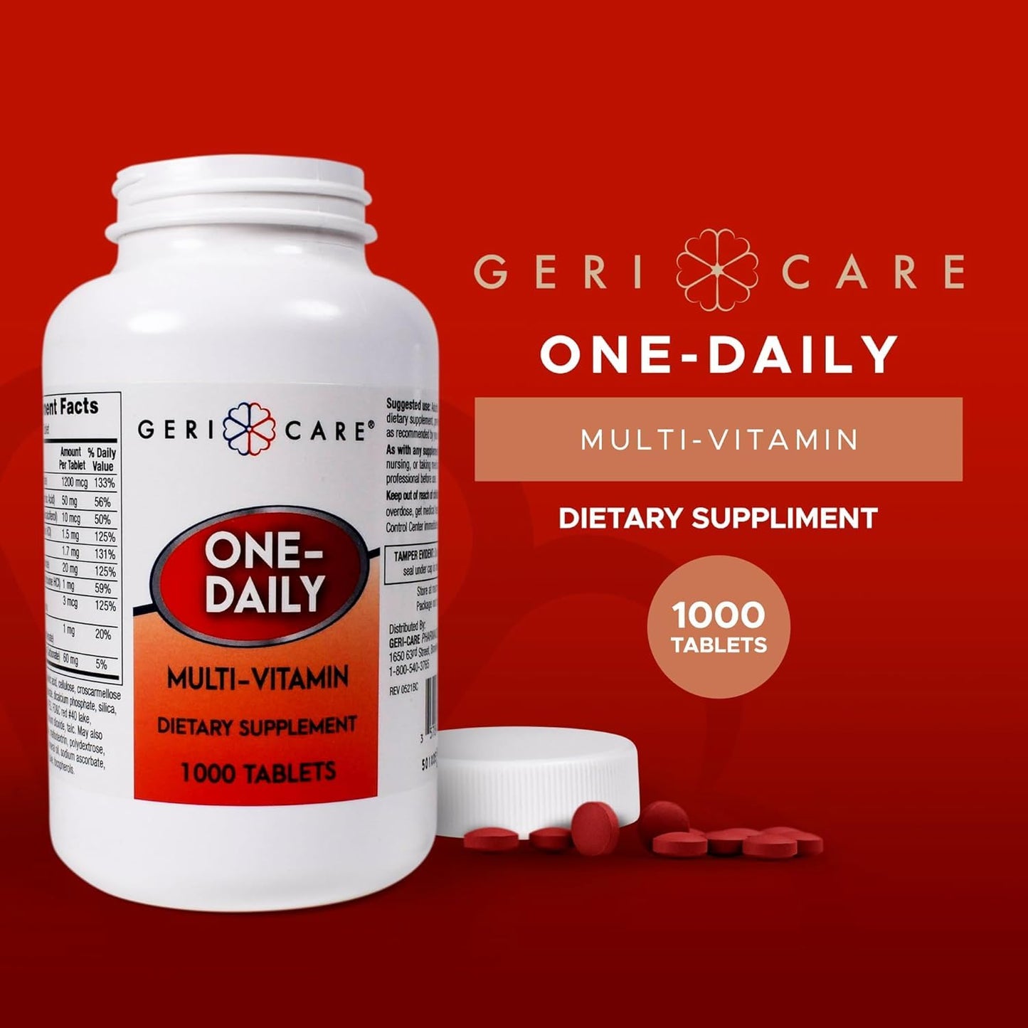 GeriCare Multivitamin Supplement Tablets 1000