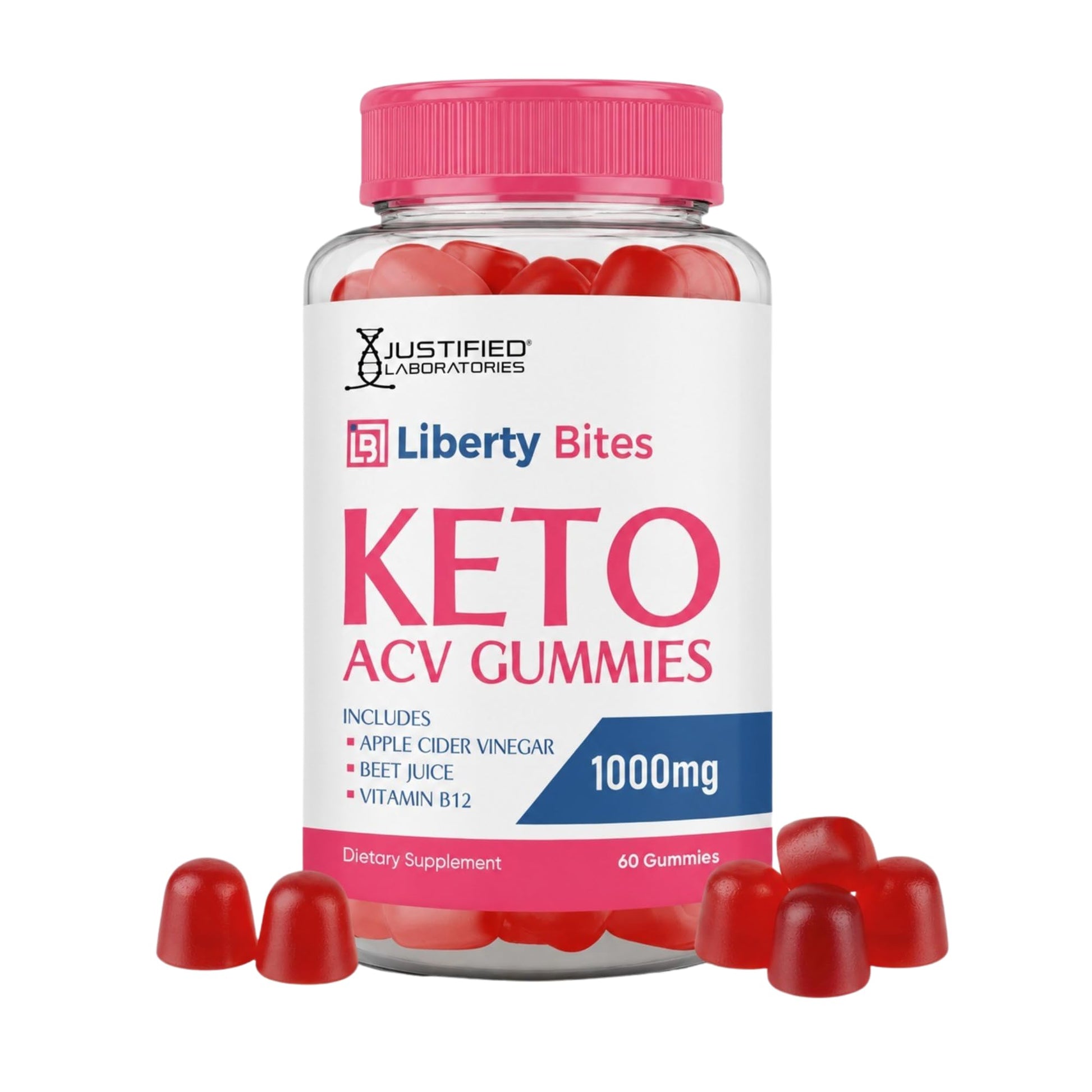 Justified Laboratories Liberty Bites Keto ACV Gummies 60 Count