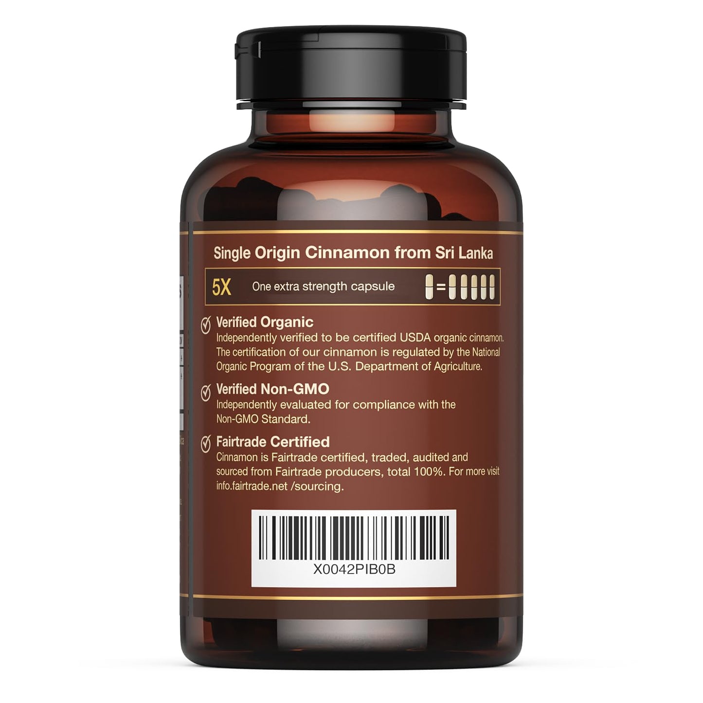 Ceylon Cinnamon Shop CinnaGuard Organic Ceylon Cinnamon Capsules, Capsule, 120 Count