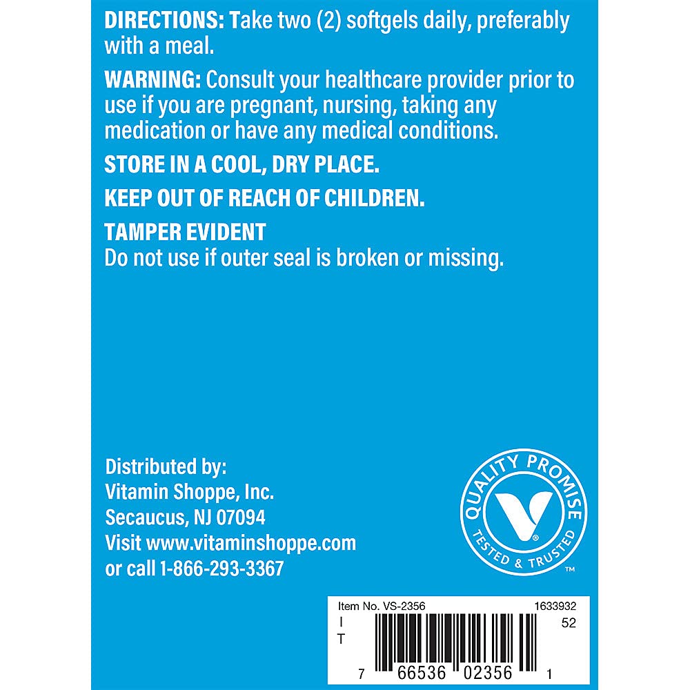 The Vitamin Shoppe Calcium 1200mg with Vitamin D3 Softgels 240