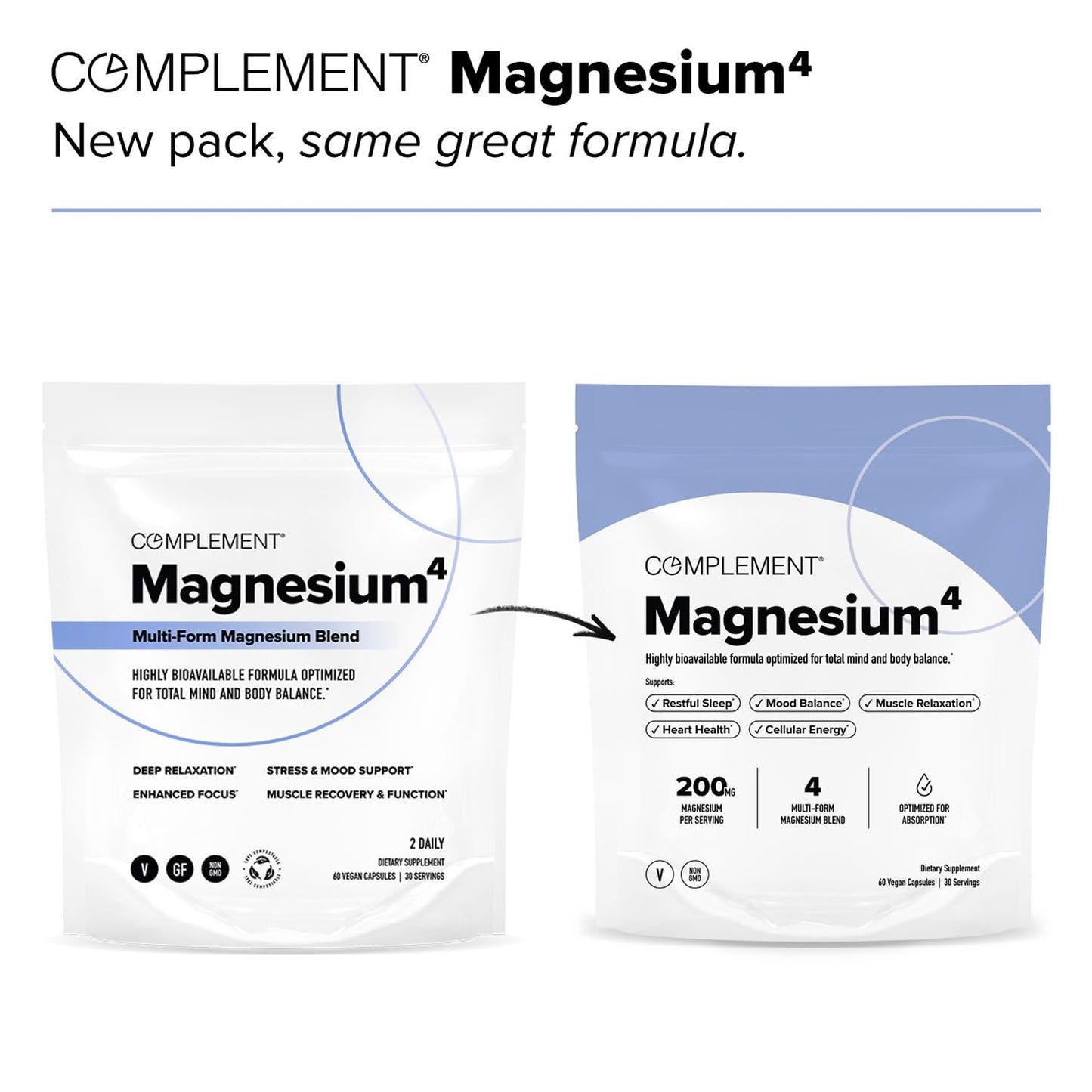 Complement Magnesium Complex 200mg 4 Forms Capsule, 60 Capsules