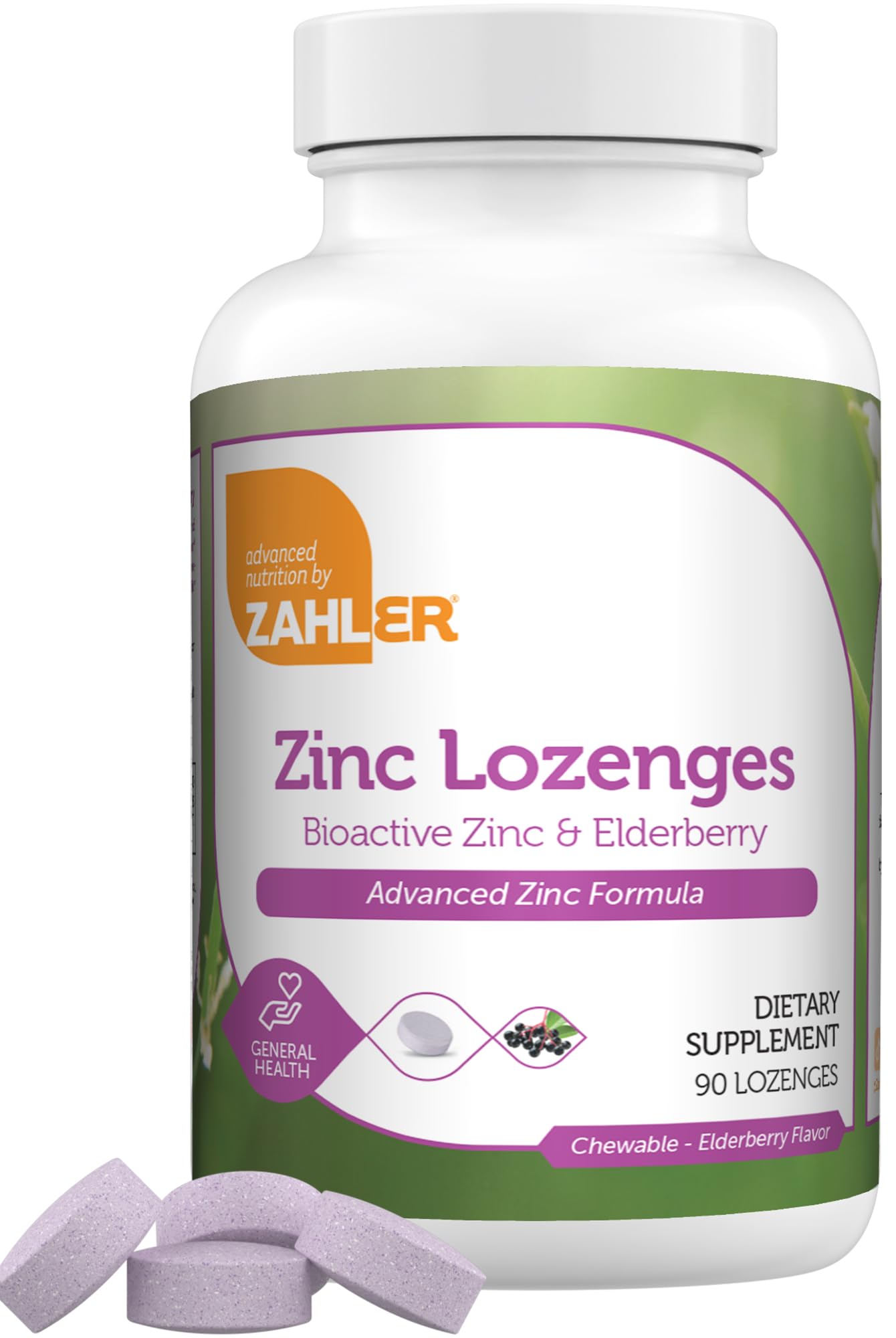 Zahler Elderberry Zinc Lozenges Tablet 90 Count