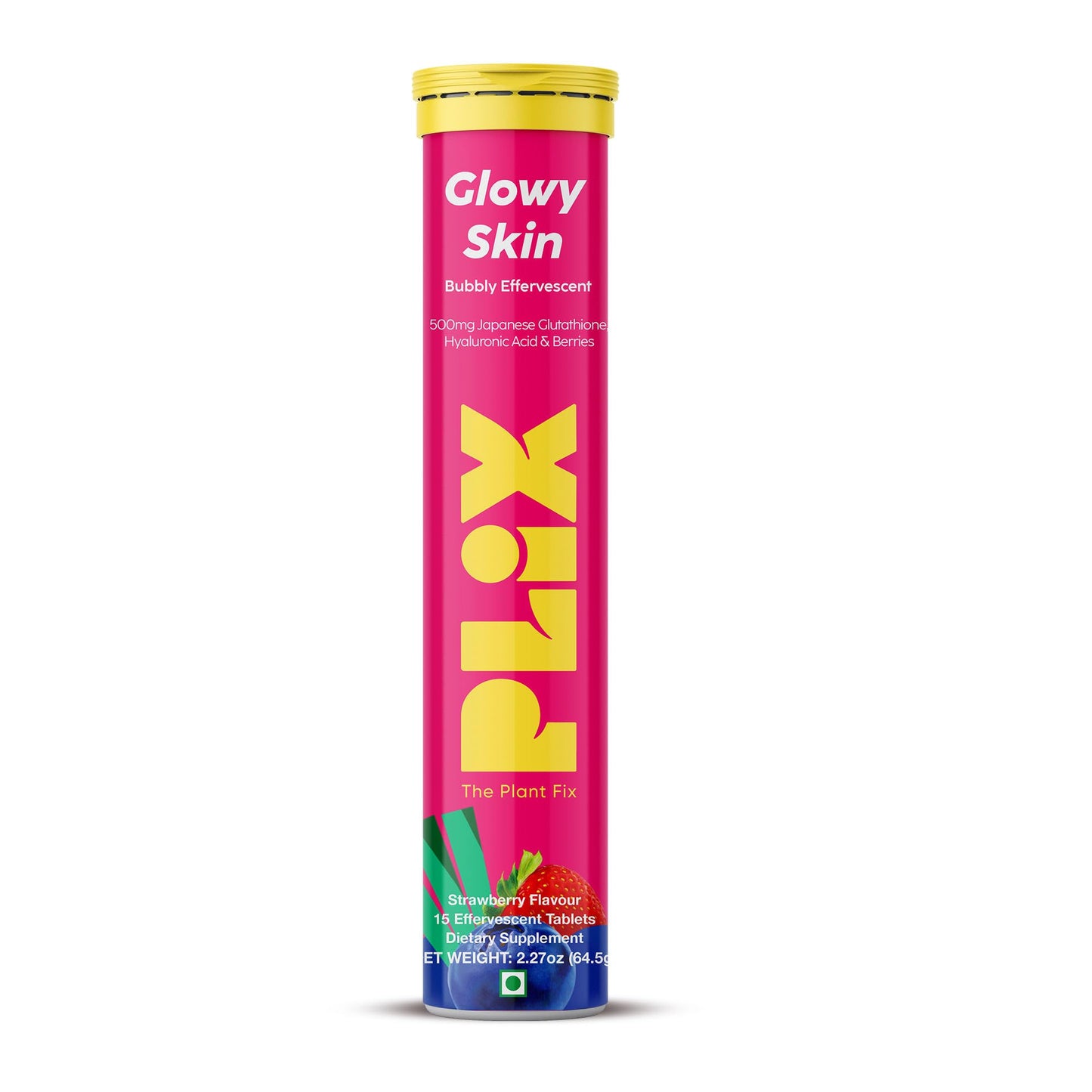 PLIX - THE PLANT FIX Glutathione Tablets with Vitamin C for Clear and Youthful Skin, 15 Tablets