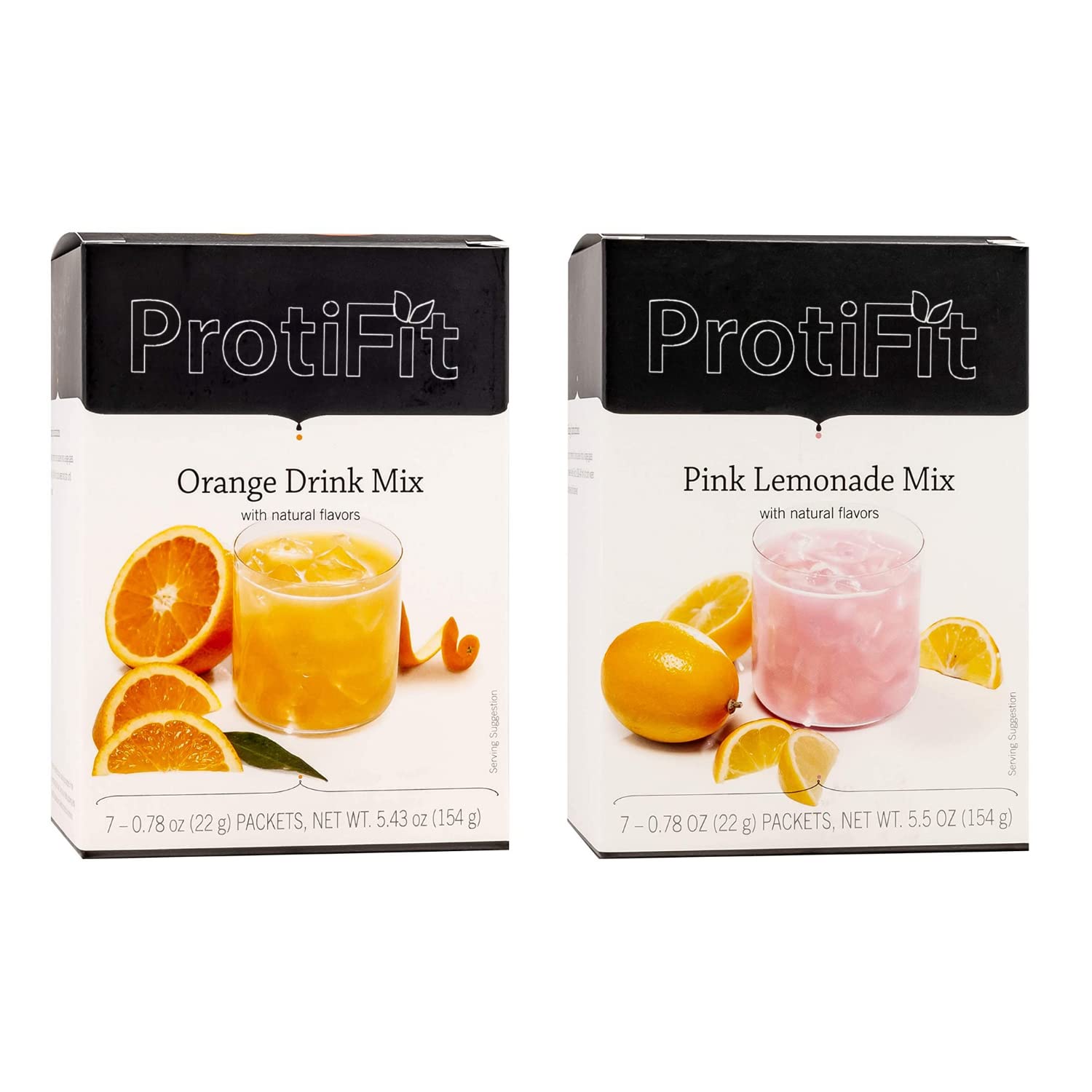 ProtiFit High Protein Orange & Pink Lemonade Fruit Drink Powder, 0.39 oz (Pack of 2)