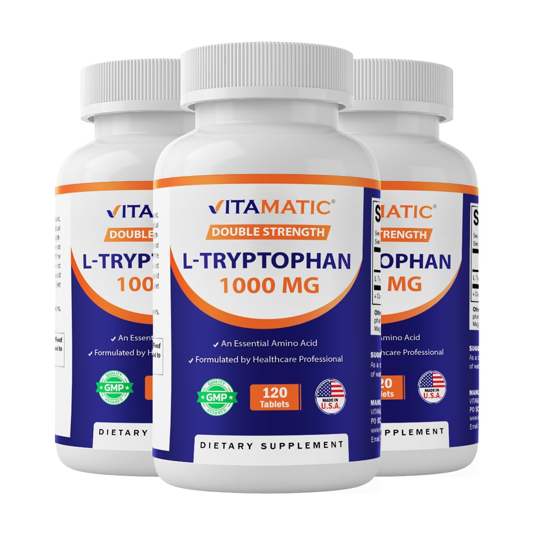Vitamatic L-Tryptophan 1000mg Tablets 120