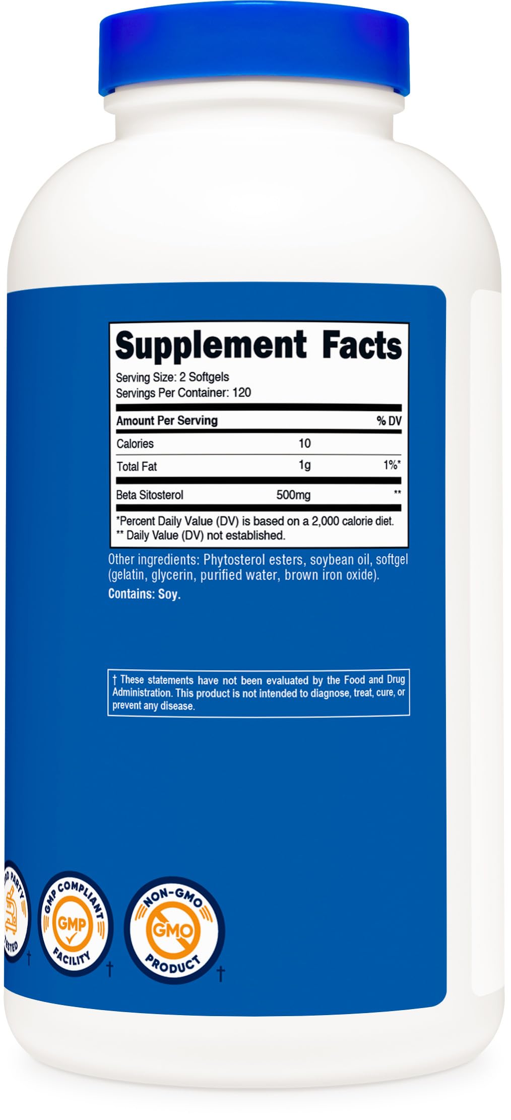Nutricost Beta Sitosterol Softgels 500mg, 240 Count
