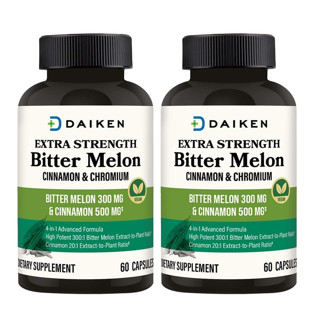 DAIKEN Bitter Melon, Cinnamon & Chromium Capsules, 120 Capsules