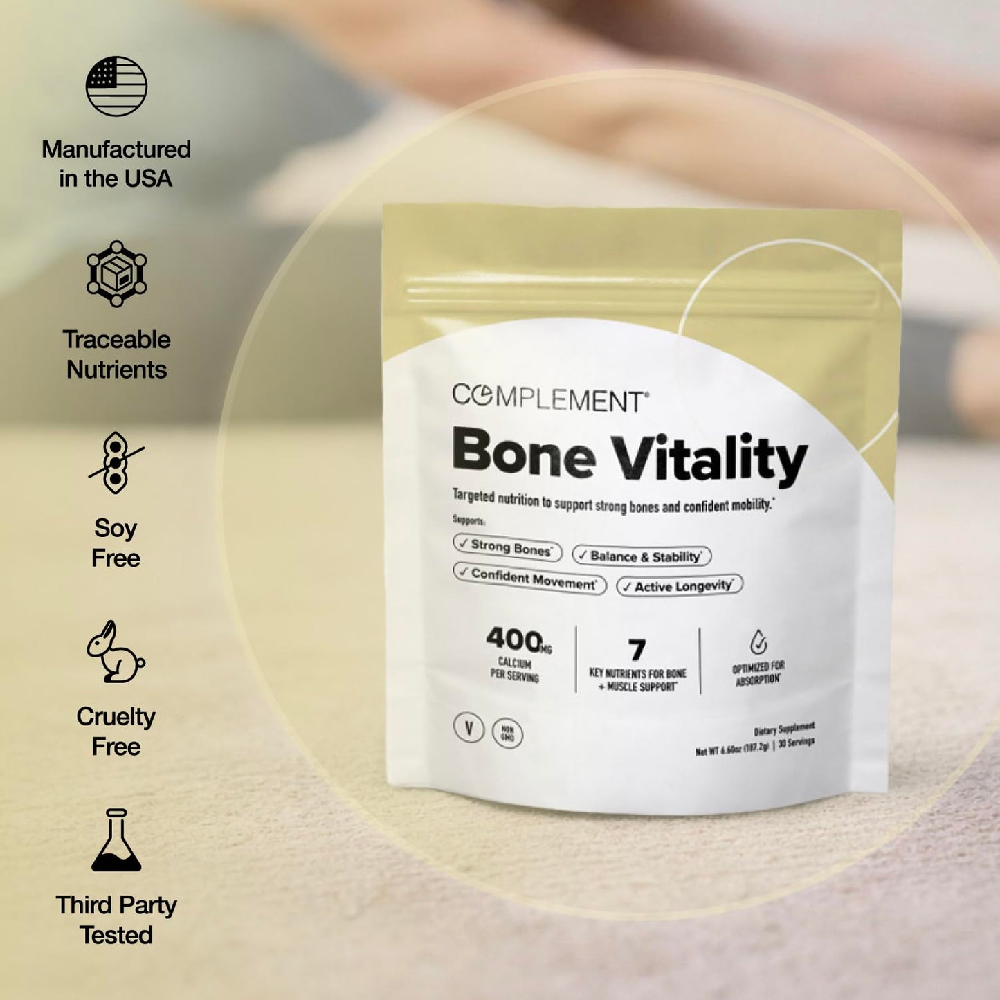Complement Bone Vitality Supplement Powder 12 oz