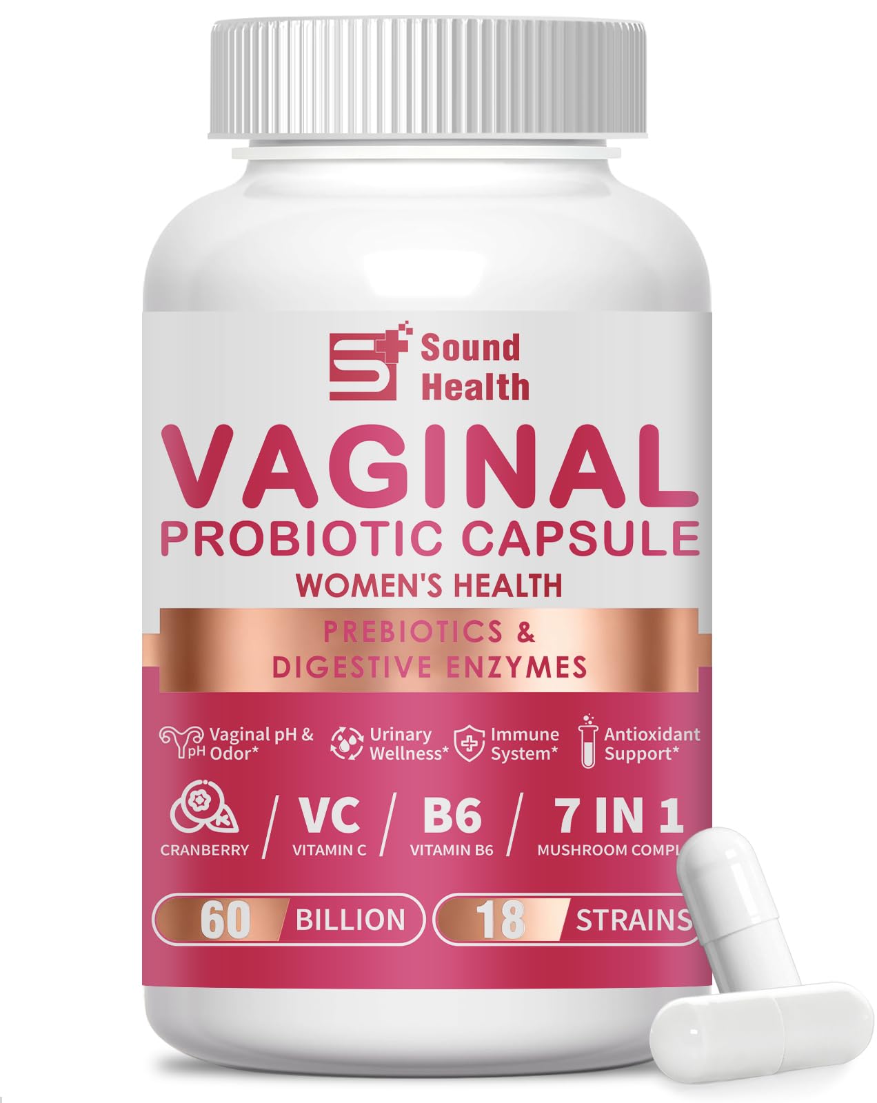 Sound Health Growth Vaginal Probiotics Capsule, 60 Count