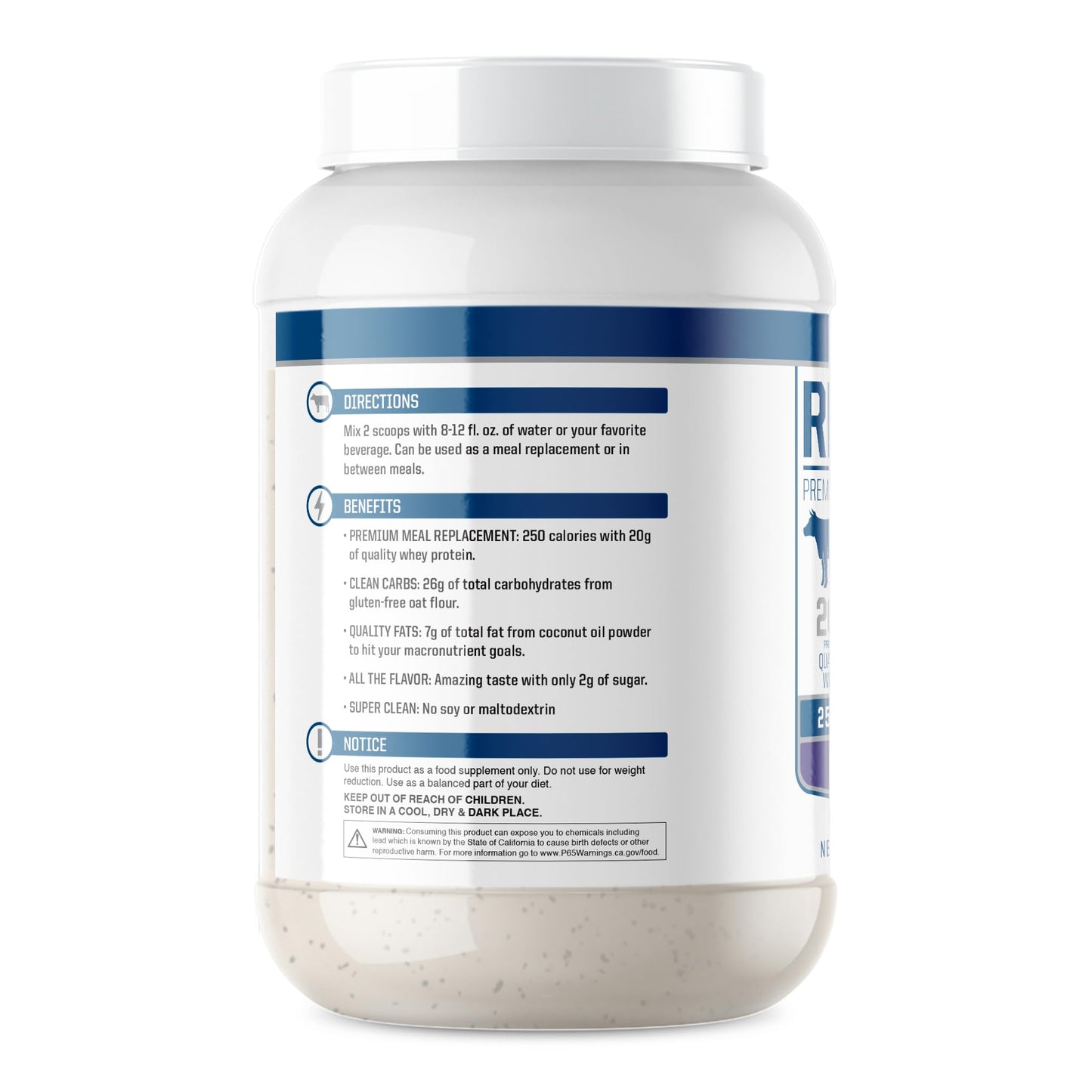 NutraOne Real Meal Replacement Powder Blueberry, 2.64 lb