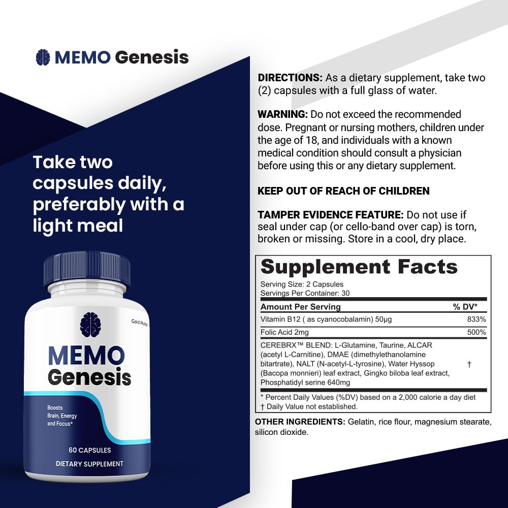 Gold Nutra Memo Genesis Capsule 3 Capsules