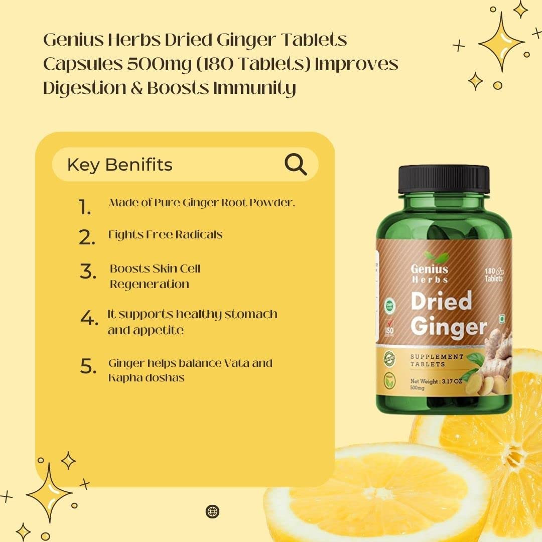 Generic Dried Ginger 500mg, 180 Tablets