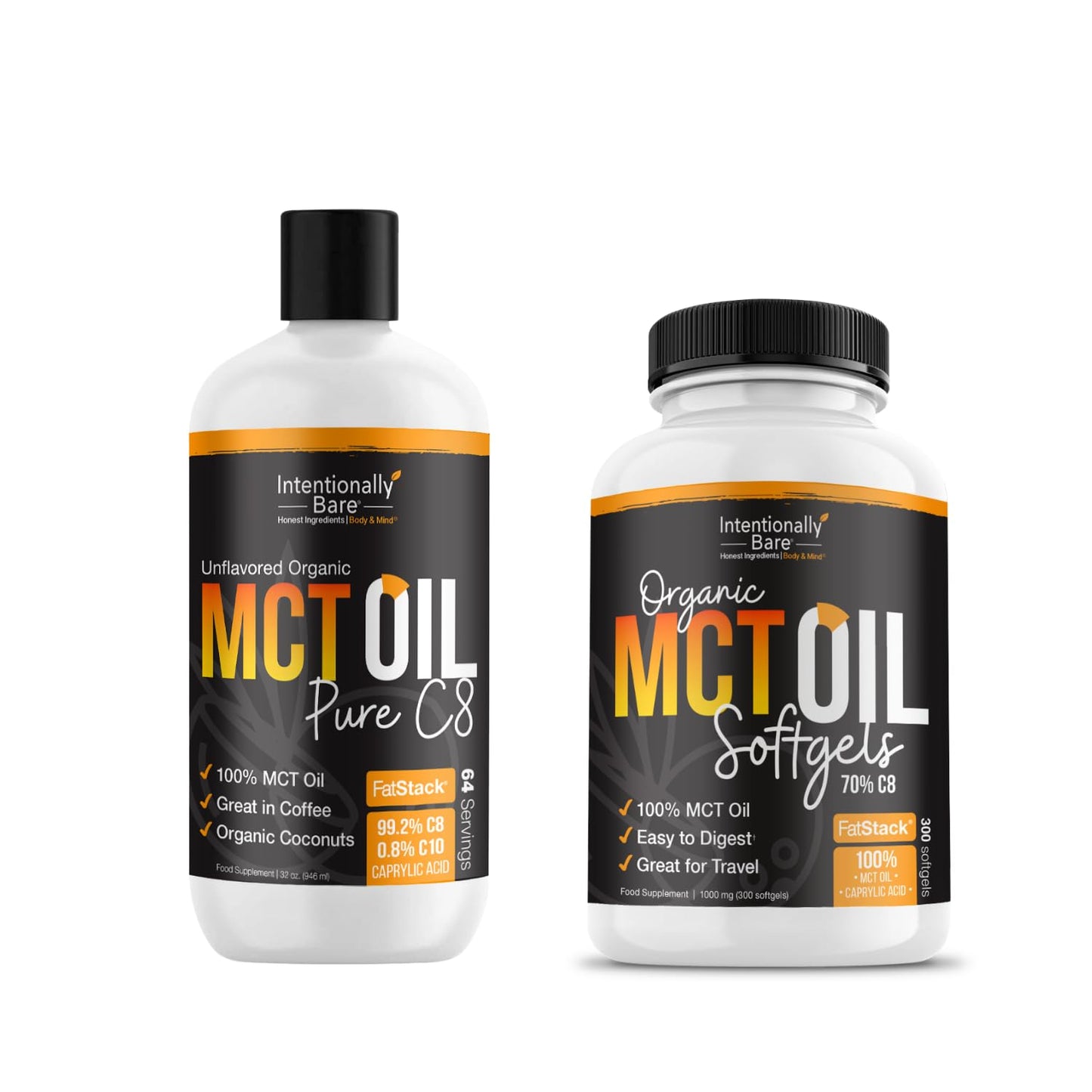 Intentionally Bare MCT Oil Powder Bundle, 2-Pack