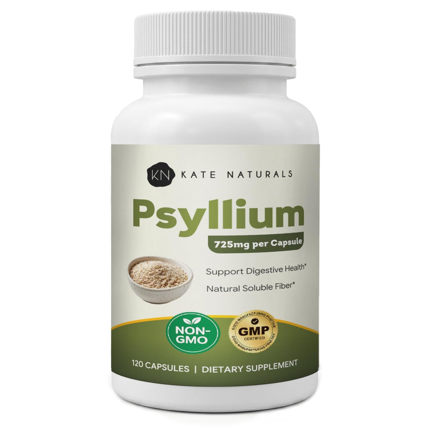 Kate Naturals Psyllium Husk 725mg 120 Capsules