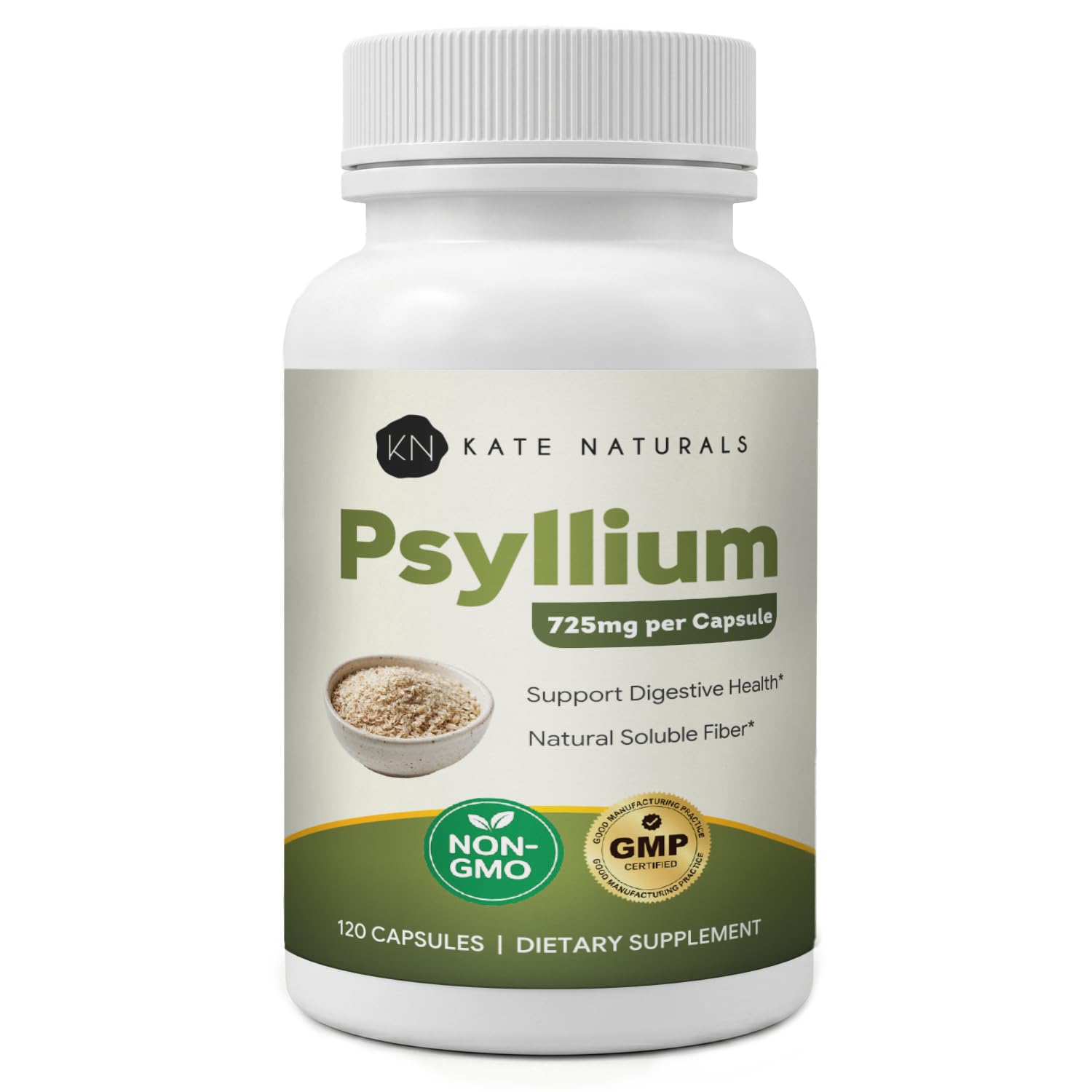Kate Naturals Psyllium Husk 725mg 120 Capsules