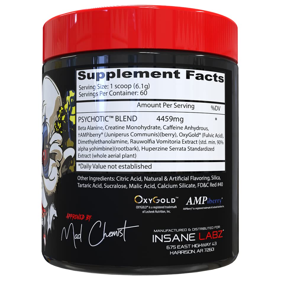 Insane Labz Psychotic Pre-Workout Powder 13 Servings