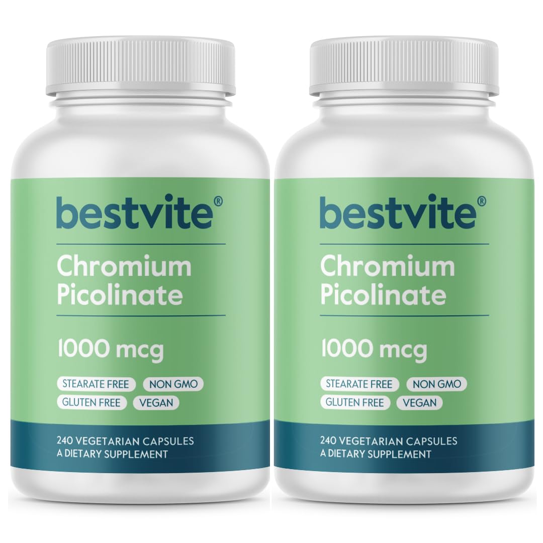 BESTVITE Chromium Picolinate 1000mcg Capsules, 480 Count