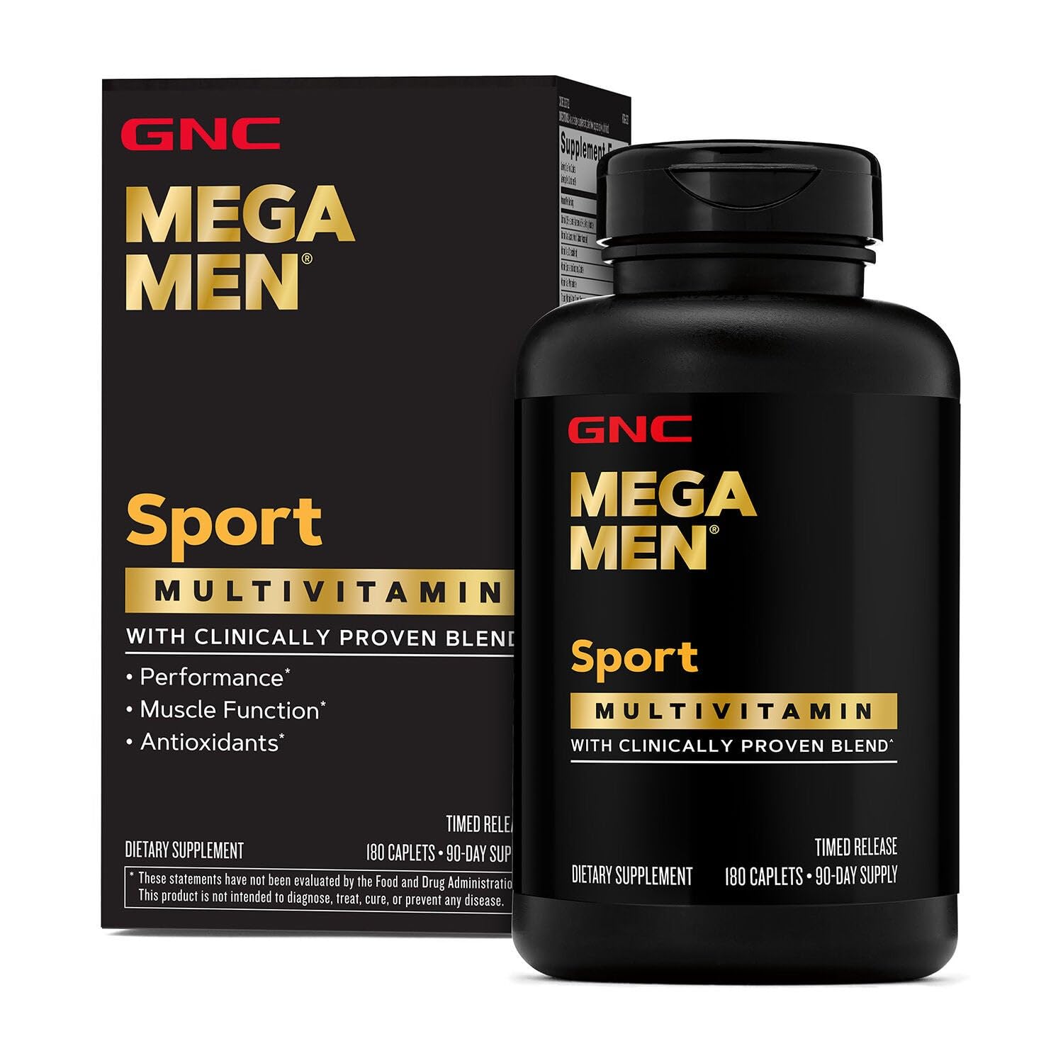 GNC Mega Men Sport Multivitamin for Men Caplets 180