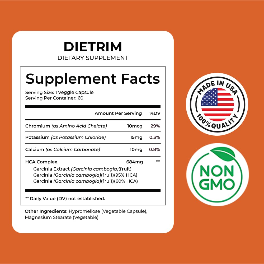 GIV Health Dietrim Appetite Suppressant Capsule, 60 Count