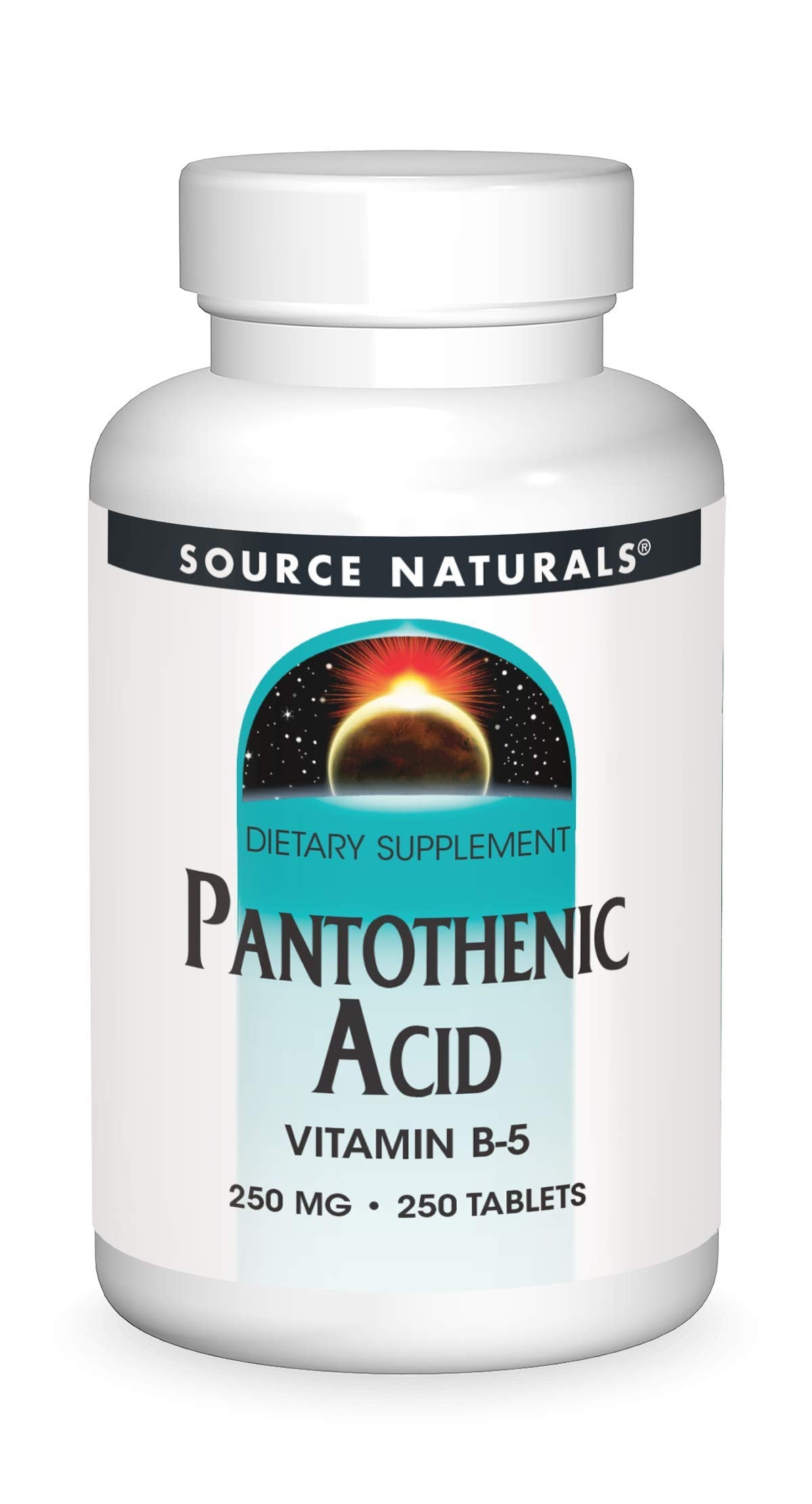 Source Naturals Pantothenic Acid 250 mg Tablets, 250 Count