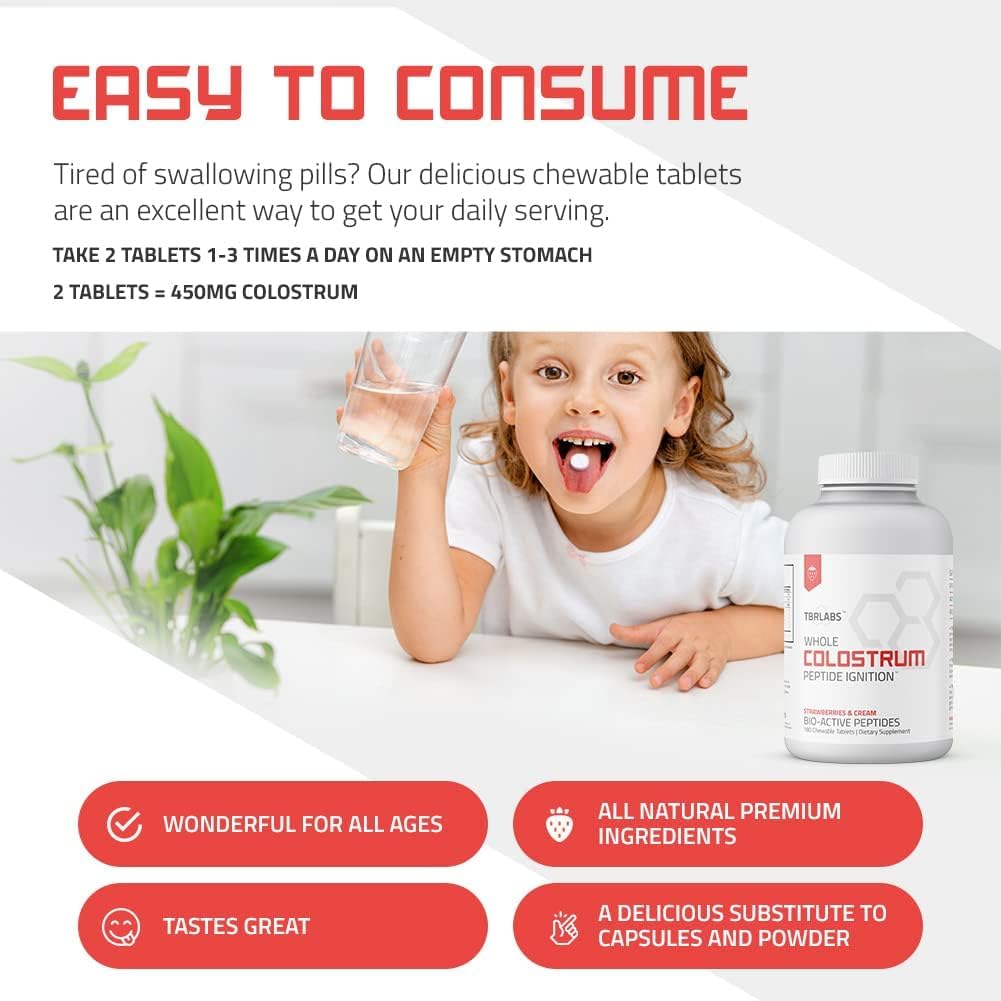 TBR Labs Bovine Colostrum Powder Tablets 180 Tablets
