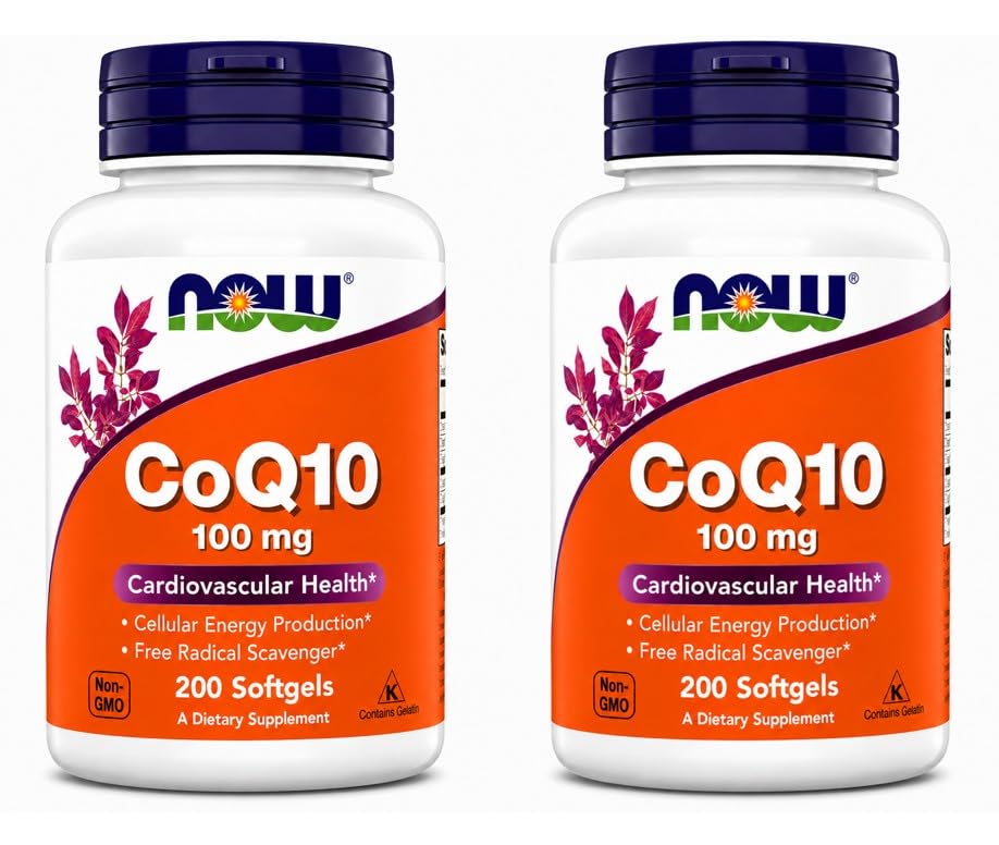 NOW Foods CoQ10 (Coenzyme Q10) 100 mg Softgels 400
