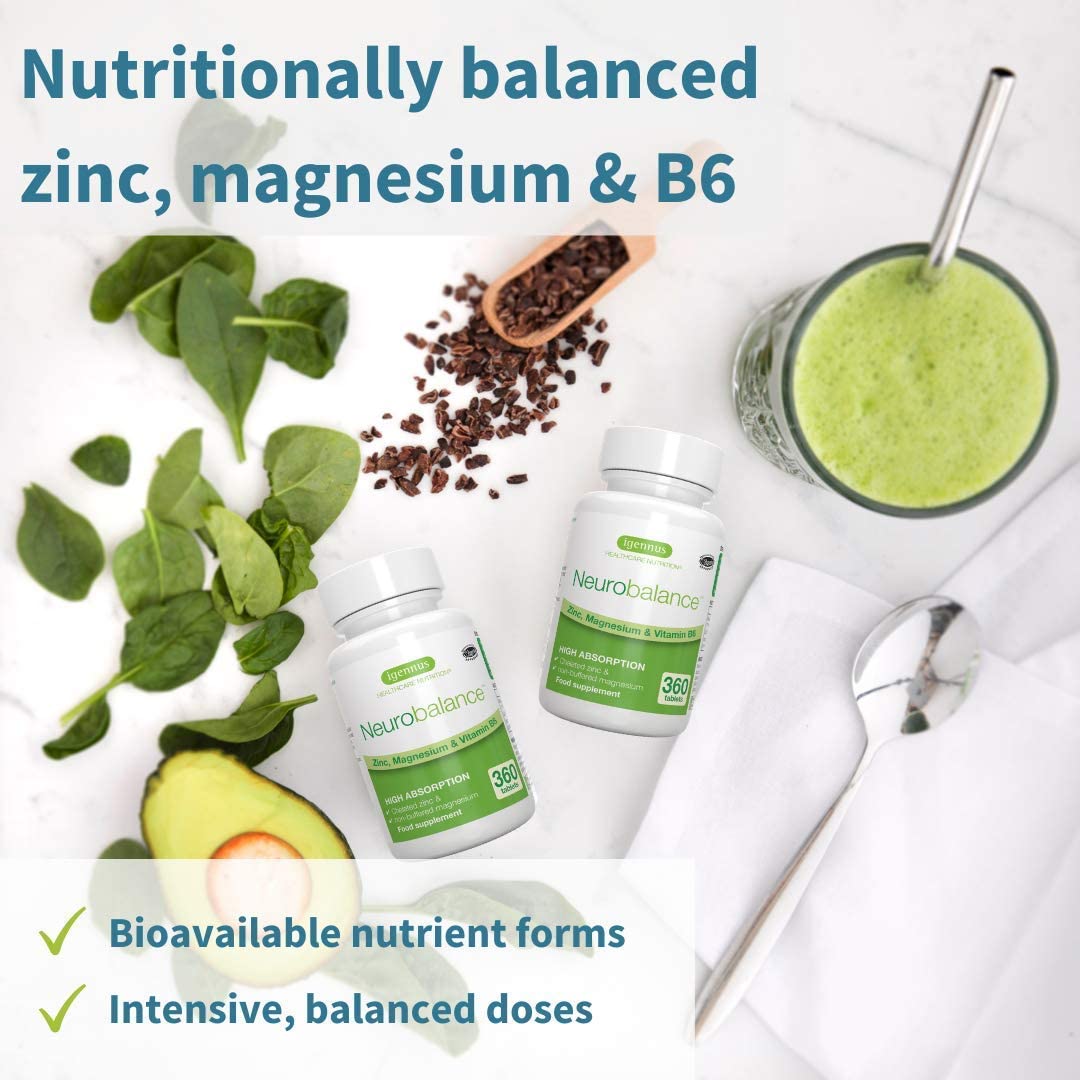 Igennus Healthcare Nutrition Pharmepa Restore EPA + Neurobalance Zinc, Magnesium & Vitamin B6 Mood Health Bundle for Attention & Focus 2 Capsules