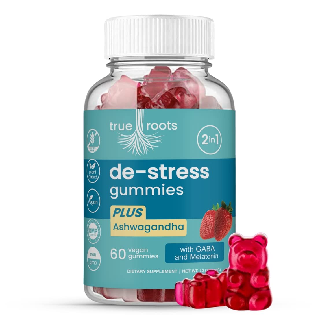 True Roots Stress Gummies Gummy, 60 Count